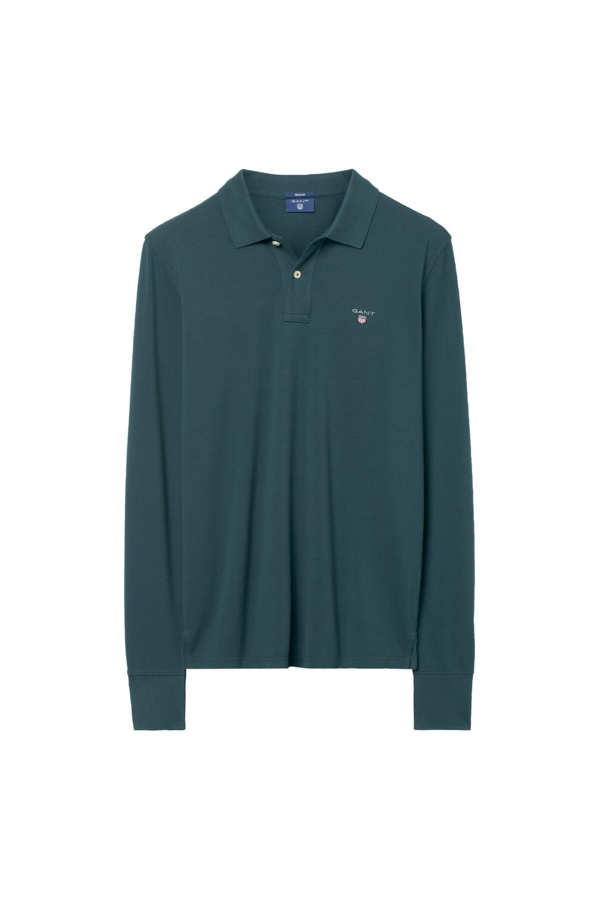 Gant Erkek Yeşil The Original Pique Long Sleeve Polo Yaka Tshirt