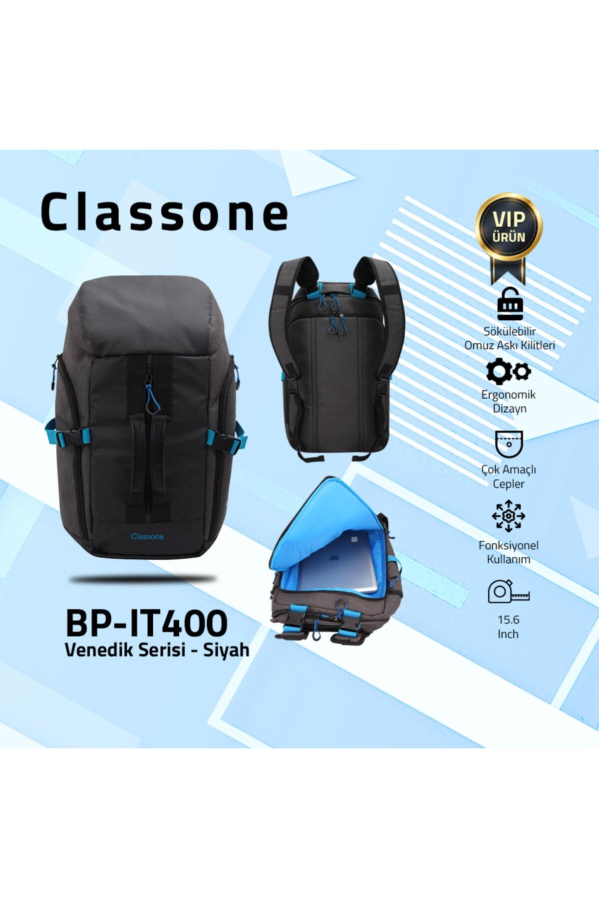 Classone Bp-ıt400 15,6 Inç Uyumlulaptop,notebook Sırt Çantası