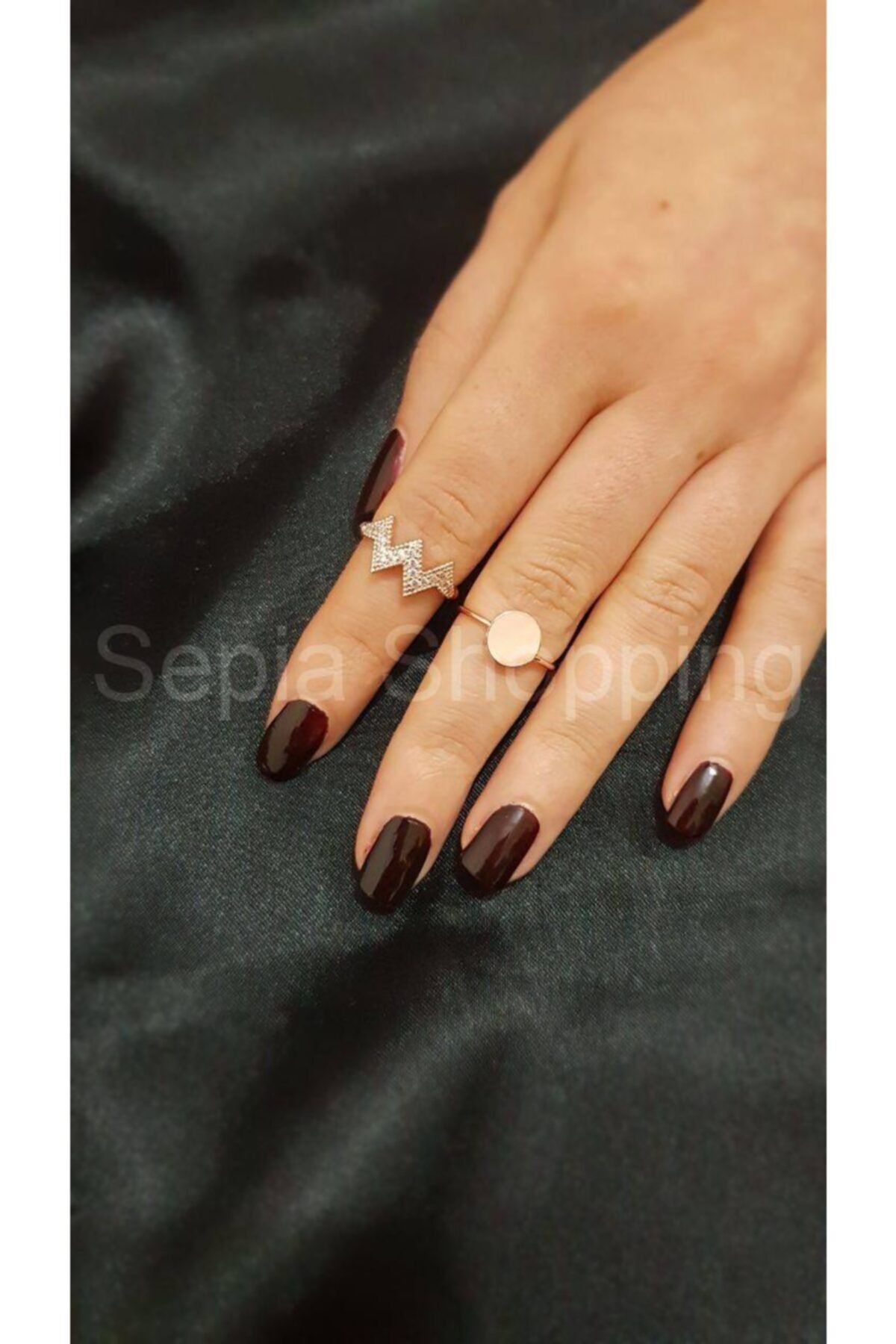 Sepia Shopping Kadın Zirkon Taşlı Eklem Yüzüğü