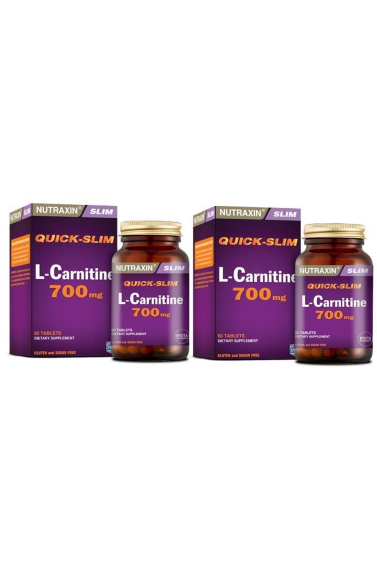 Nutraxin Quıck-slım L-carnitine 700 Mg 60 Kapsül X 2