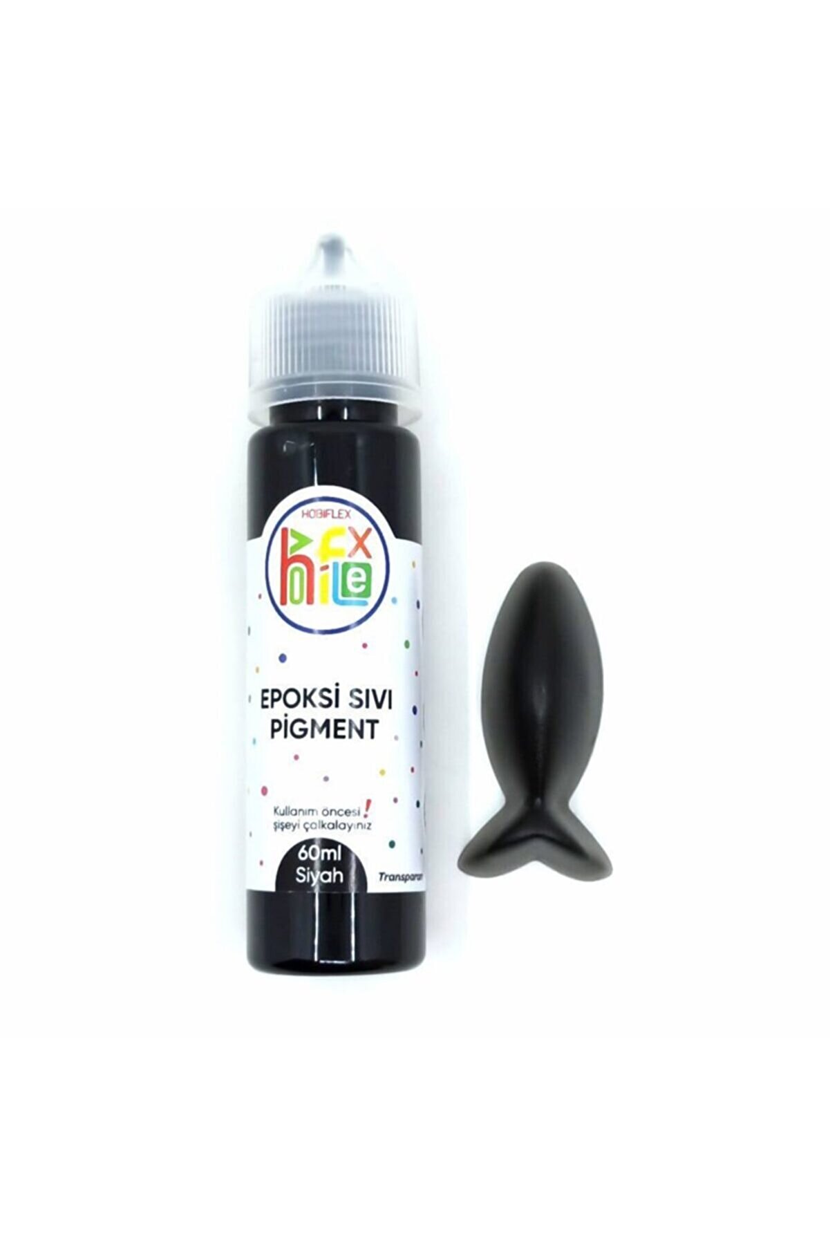 HOBİFLEX Epoksi Reçine Sıvı Pigment Boya Transparan 60 ml Siyah