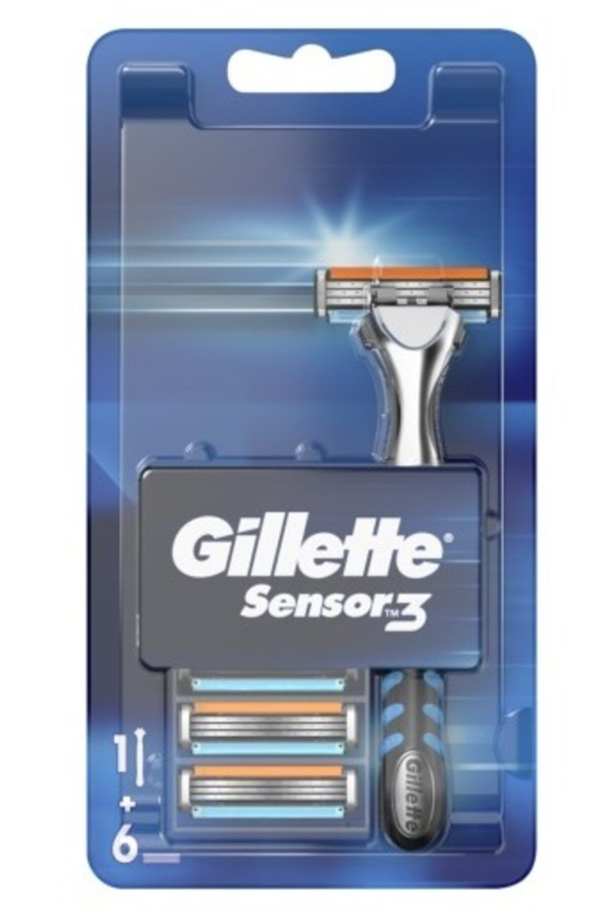 Gillette Sensor 3 Tıraş Makinesi Ve 6 Yedek Tıraş Bıçağı