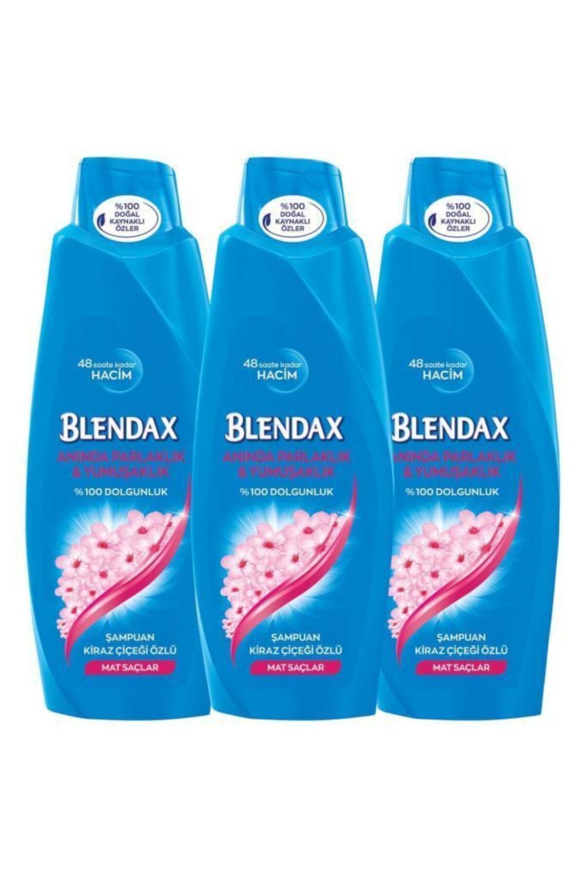Blendax Anında Parlaklık Ve Yumuşaklık Kiraz Çiçeği Özlü Şampuan 500 ml X3 Adet