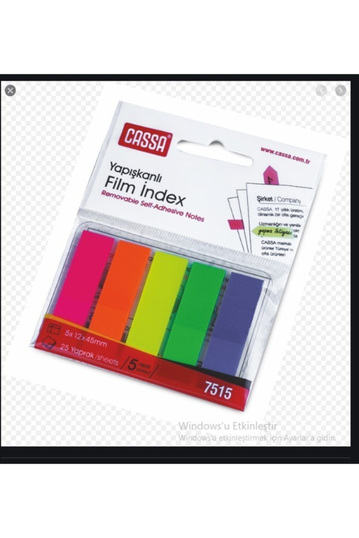 Cassa Flim Index Sticky Notes Karışık Renk