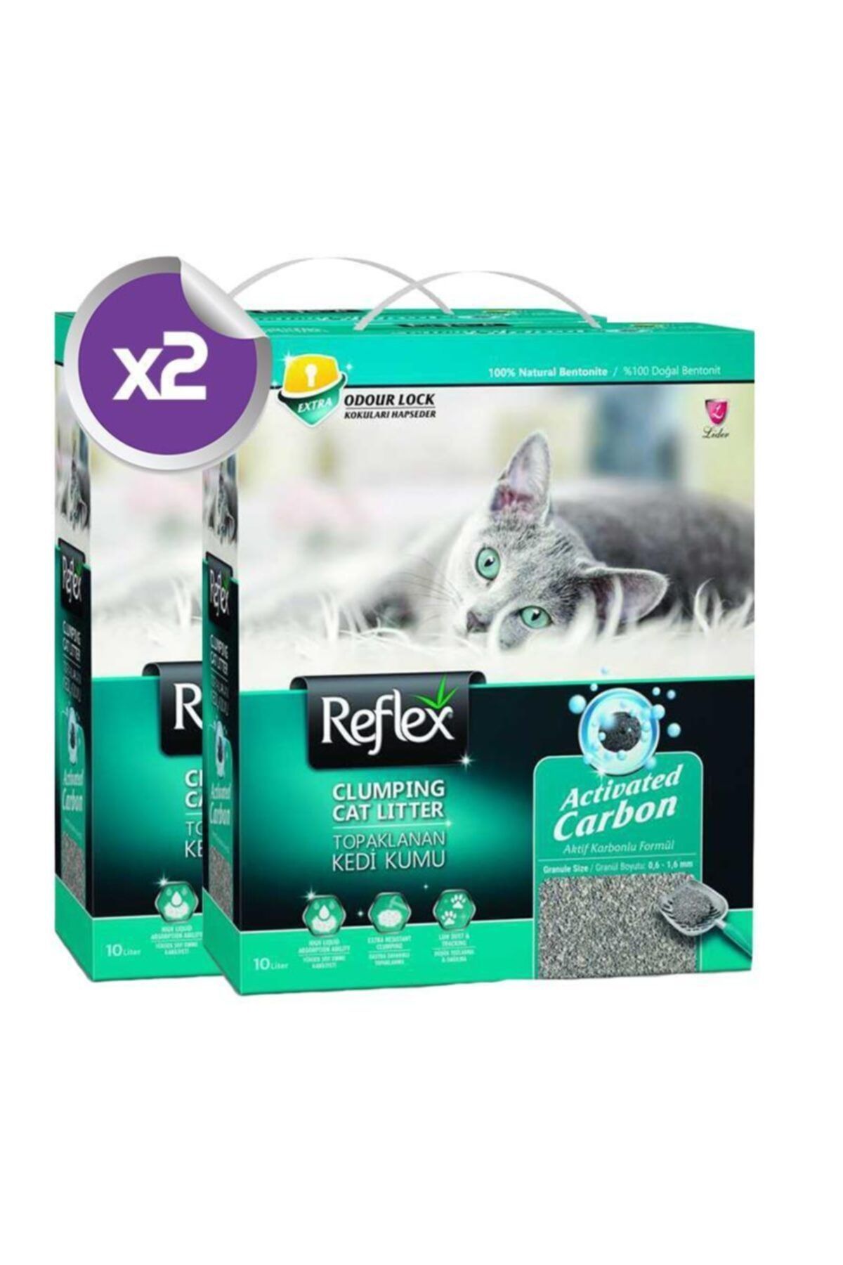 Reflex Aktif Karbonlu Süper Hızlı Topaklanan Kedi Kumu 10 Lt