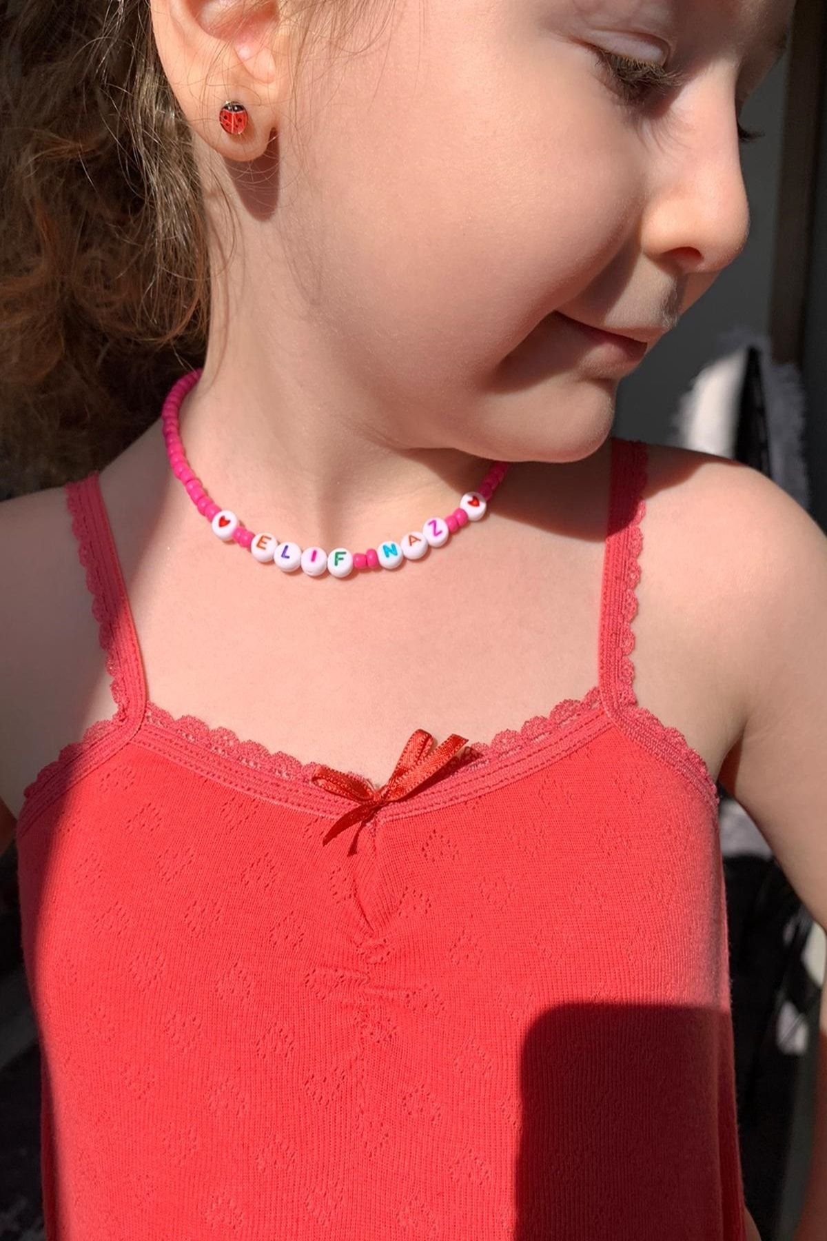 İsabella Accessories Kız Çocuk Kolyesi Renkli 30cm Isimli