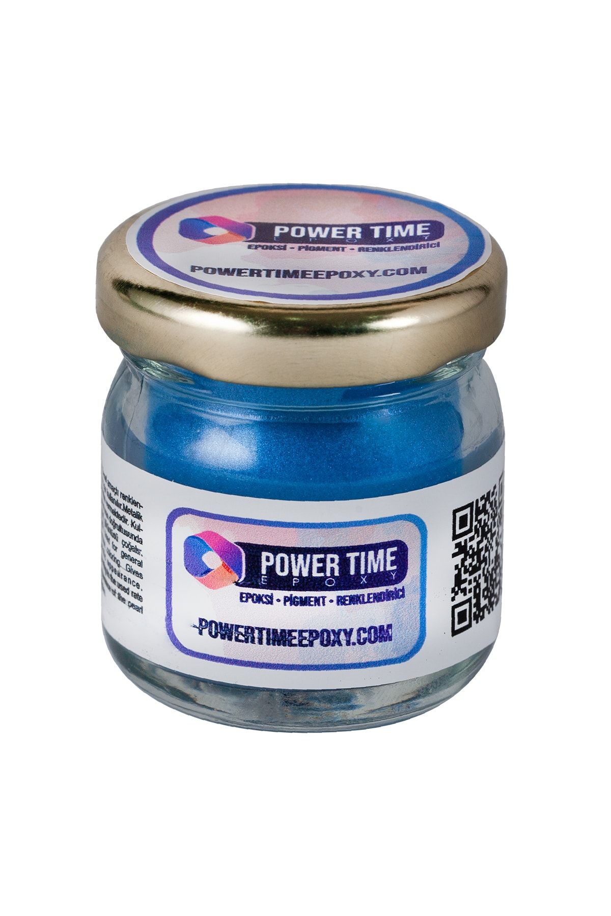 POWER TIME EPOXY Sedefli Metalik Toz Pigment Boya / Gök Mavi / Epoksi Için