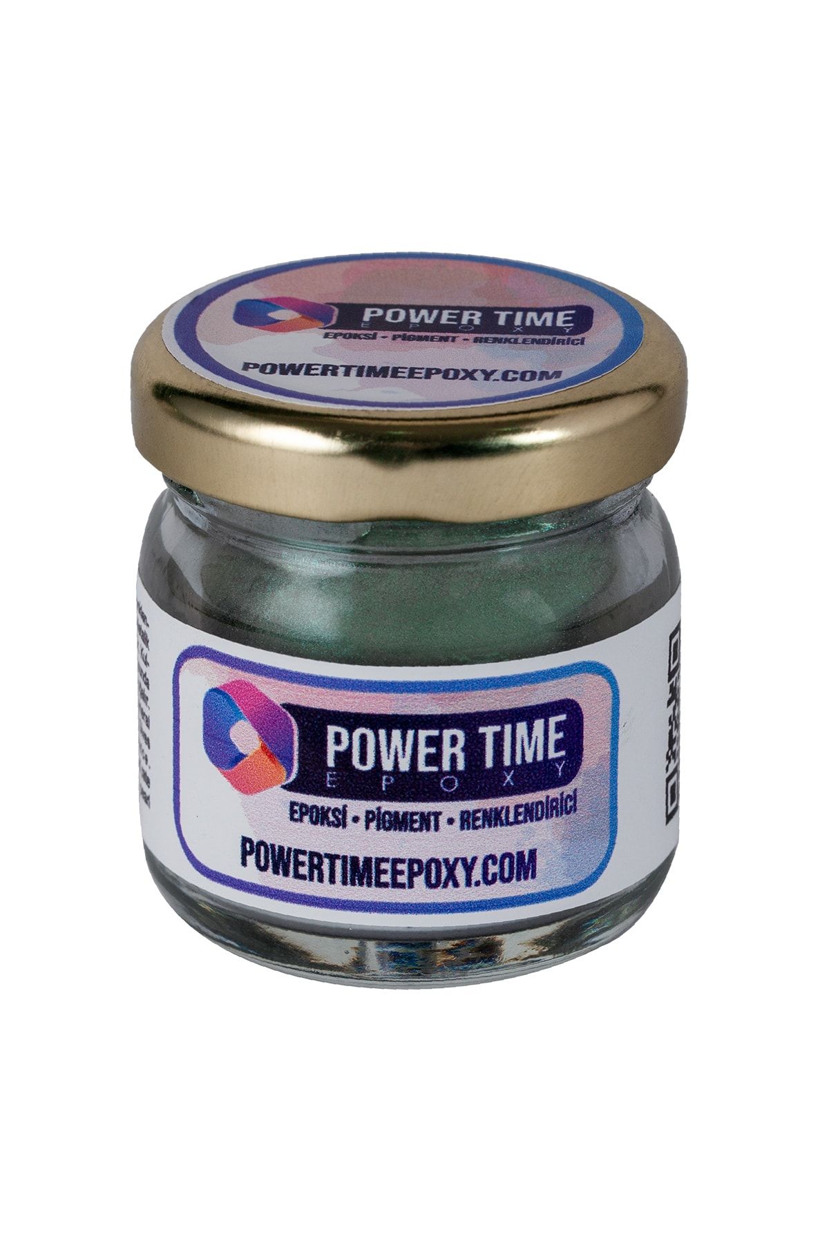 POWER TIME EPOXY Sedefli Metalik Toz Pigment Boya / Zümrüt Yeşili / Epoksi Için