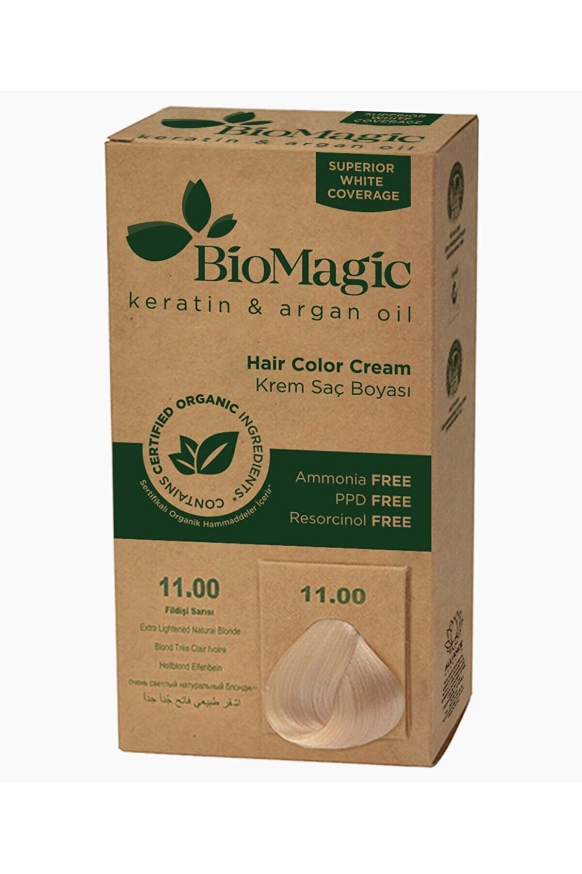 BioMagic Doğal Organic Kalıcı Krem Saç Boyası Fildişi Sarısı**no. 11.00//60ml,.