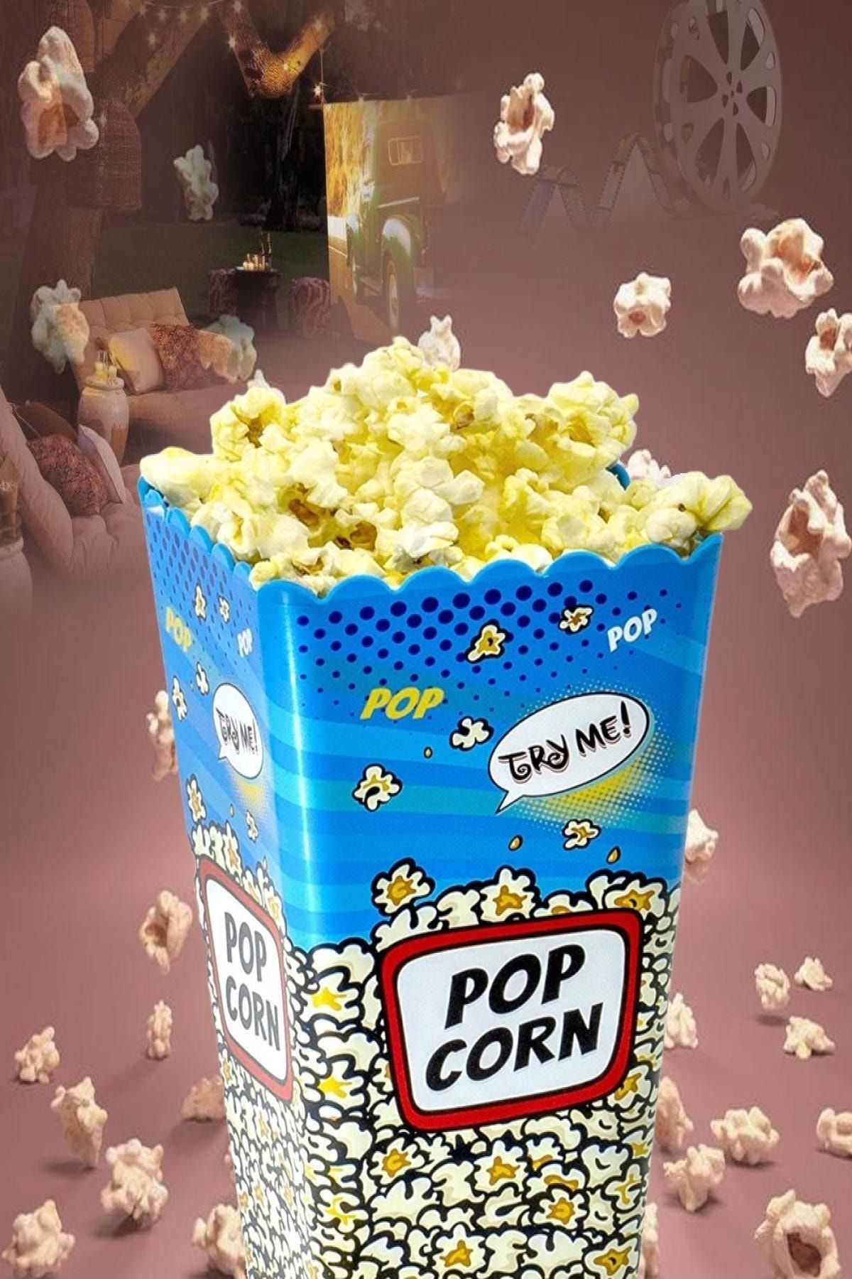 MasterCar Movie Day Xl Mavi Popcorn Patlamış Mısır Kovası - Çerezlik Atıştırmalık Kabı Cips Beslenme Kabı