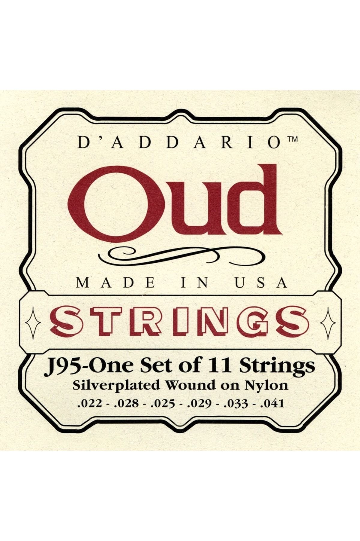 D'Addario D'addario J95-one Set Of 11 Strings Ud Teli