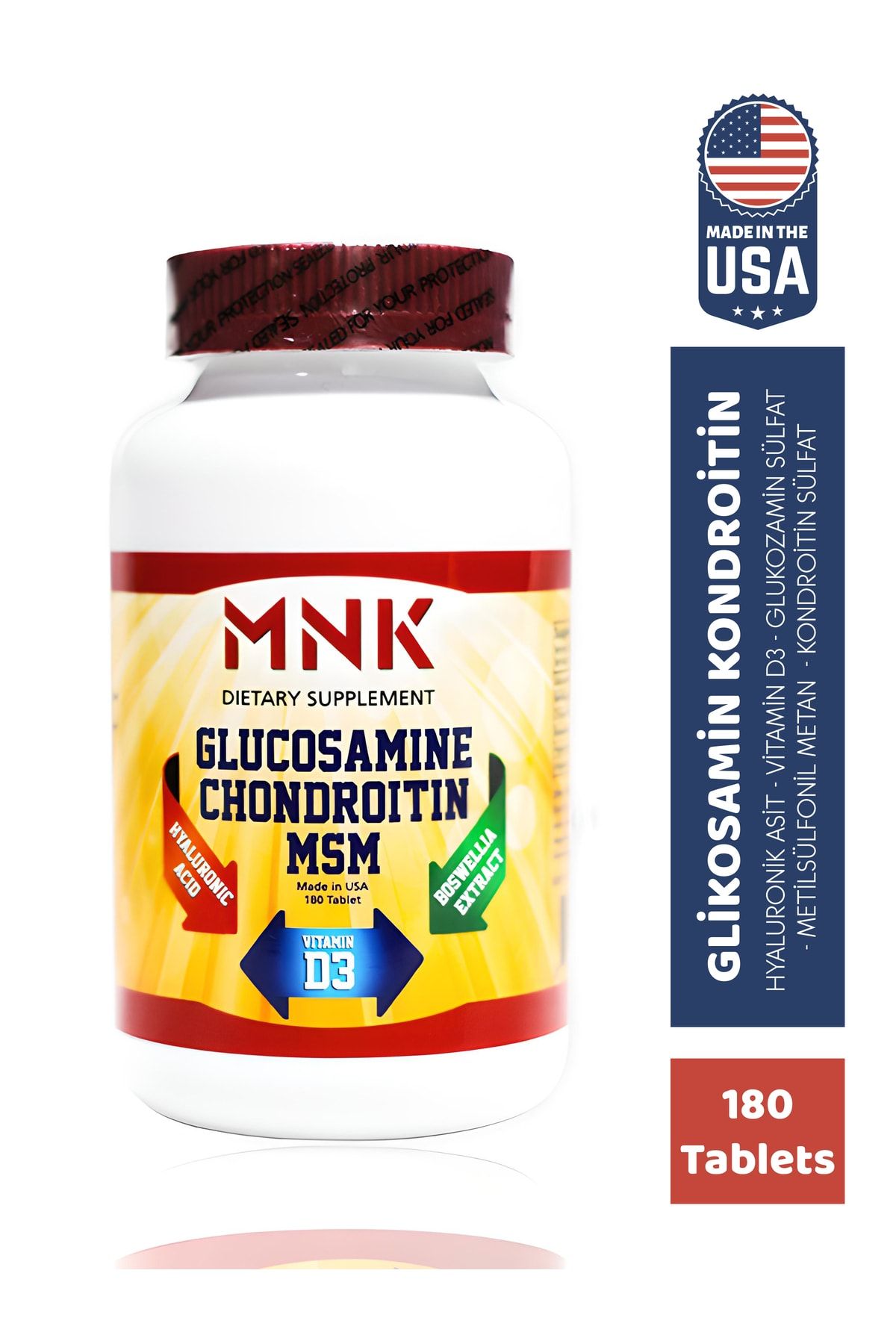 Mnk Glucosamine Chondroitin Msm 1761 mg 180 Tablet