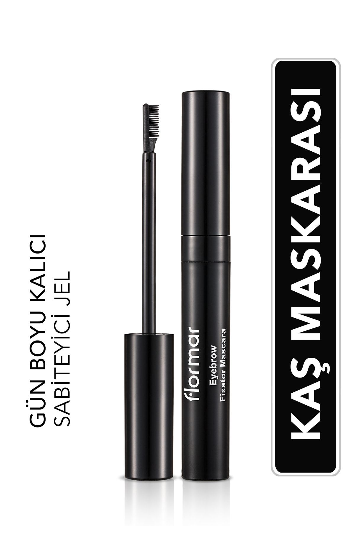 Flormar Sabitleyici ve Renk Koruyucu Şeffaf Kaş Maskarası - Eyebrow Fixator Mascara - 001 - 8690604242733