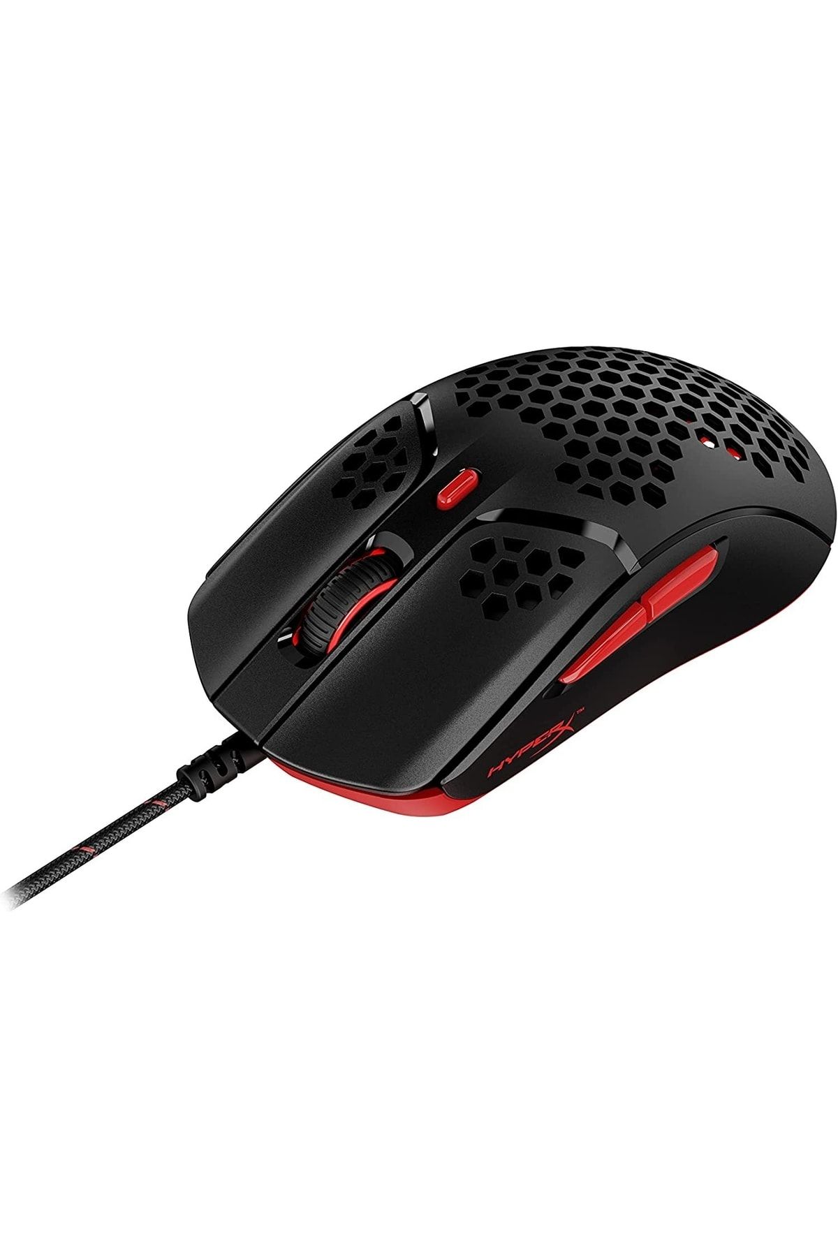 HyperX Pulsefire Haste Ultra Hafif 59 G Petek Altıgen 16.000 Dpı Siyah Kırmızı Oyuncu Mouse