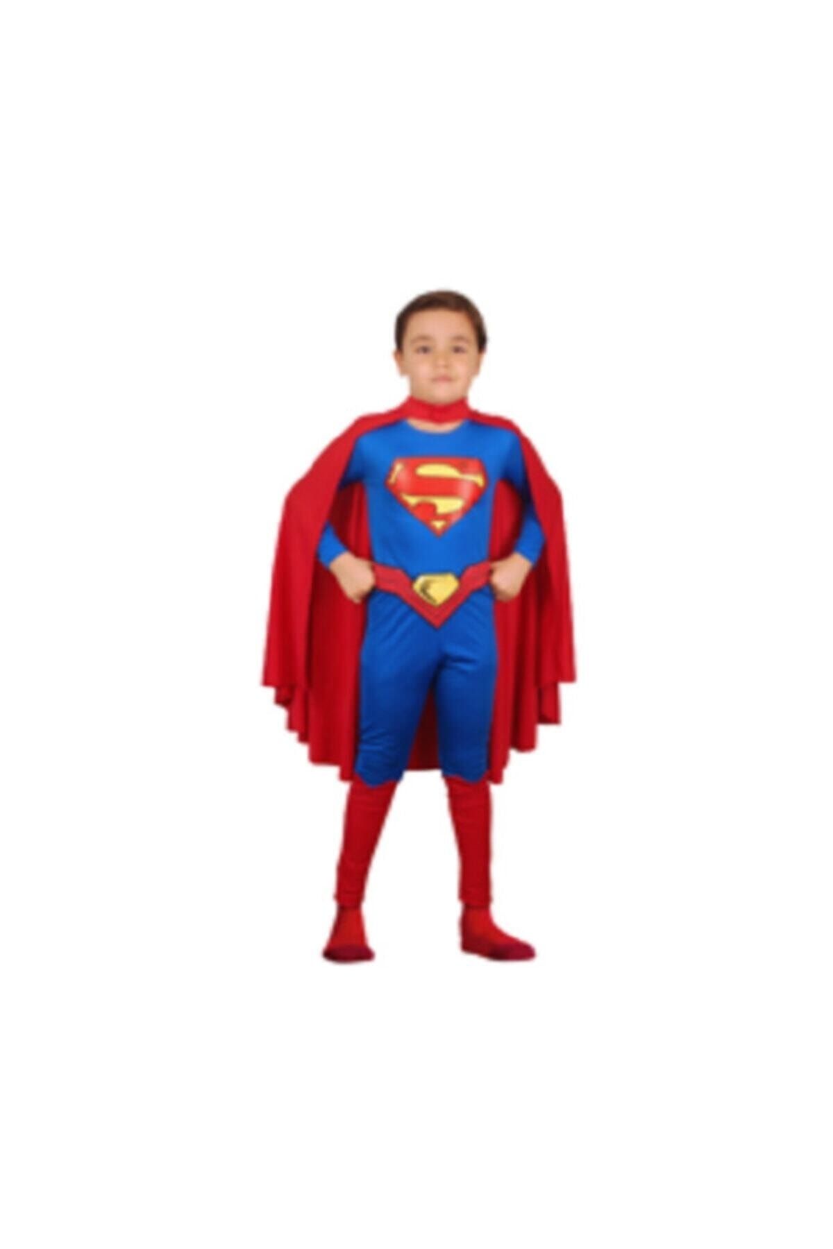 Superman Süperman Kostümü Butik Kassız Çocuk Kıyafeti