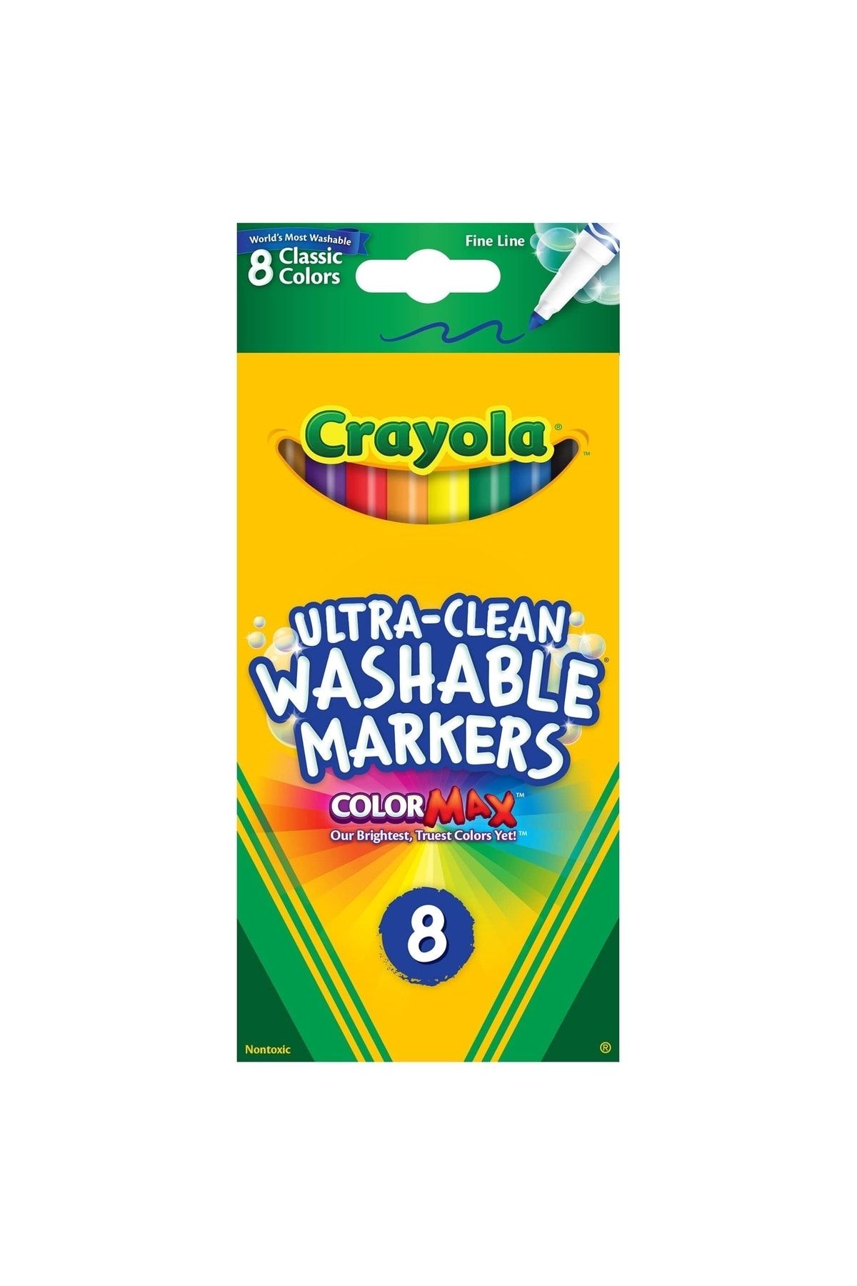 Crayola Ultra Clean Yıkanabilir Keçeli Boya Kalemi 8 Renk