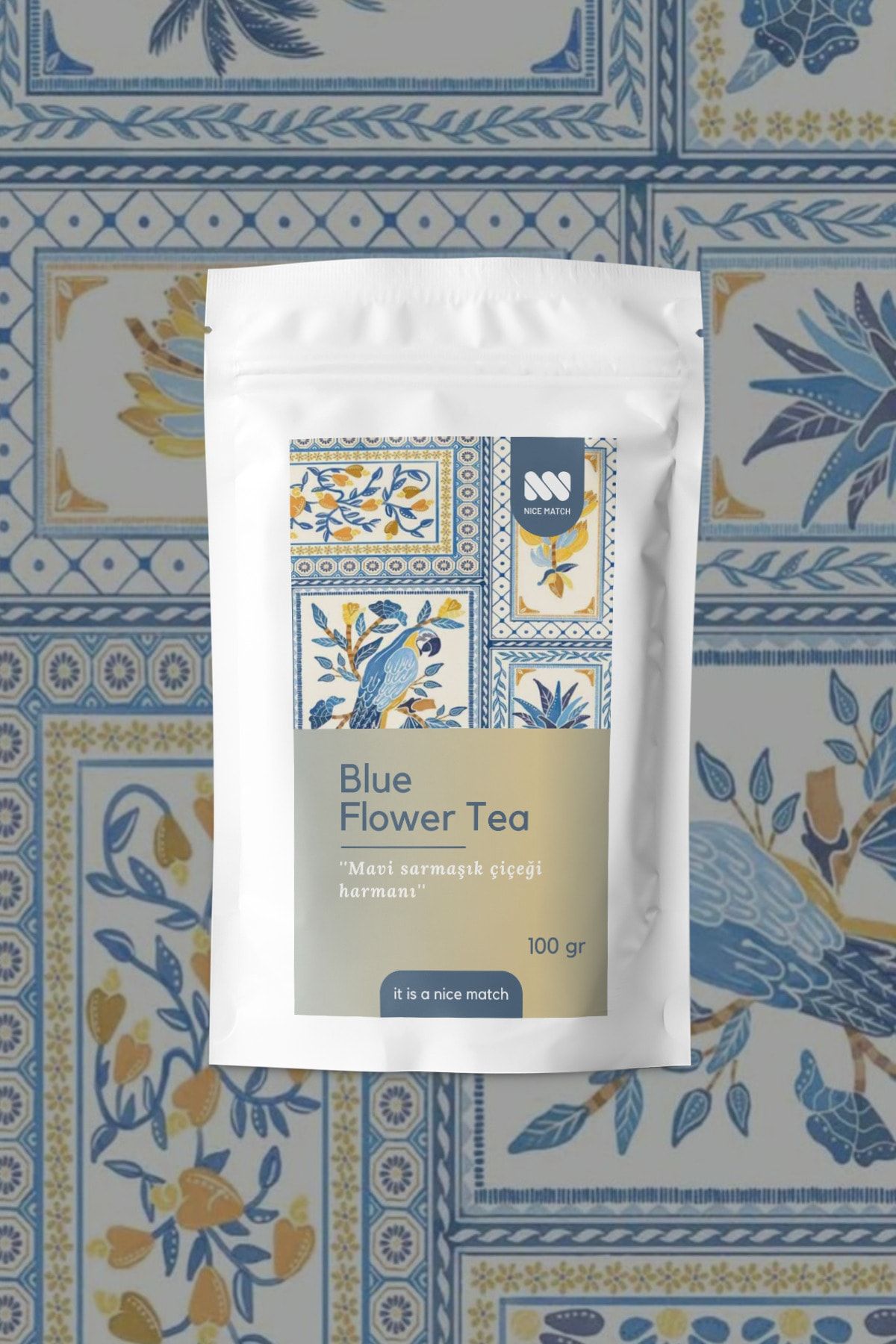 Nice Match Blue Flower Tea - Mavi Sarmaşık Çiçeği Harmanı Çayı 100 Gr