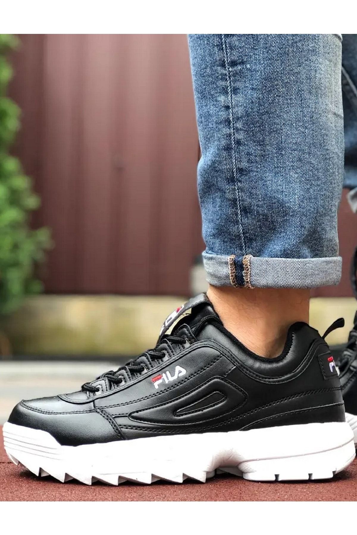 Fila Disruptor Low Unisex Sneaker Siyah Yüksek Taban Günlük Spor Ayakkabı