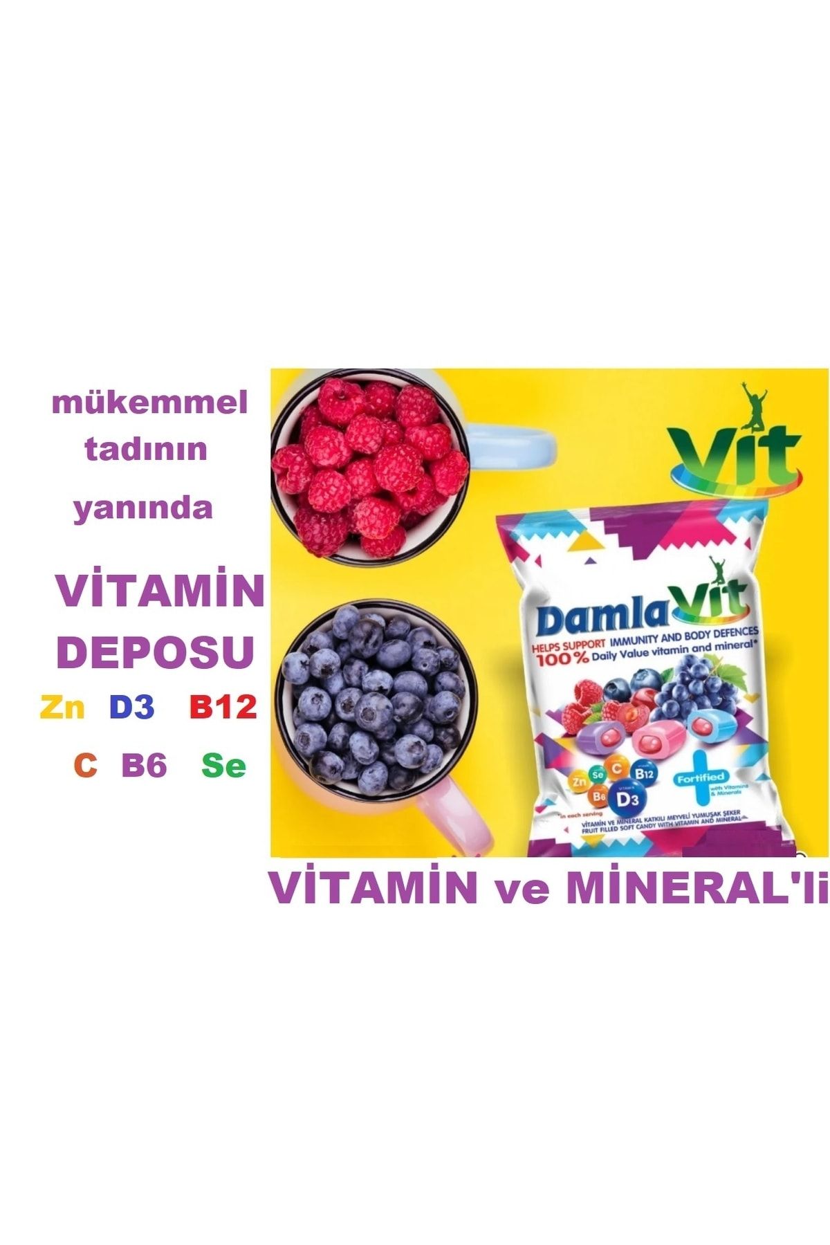 TAYAŞ Vitaminli Mineralli Şeker 90 Gr.