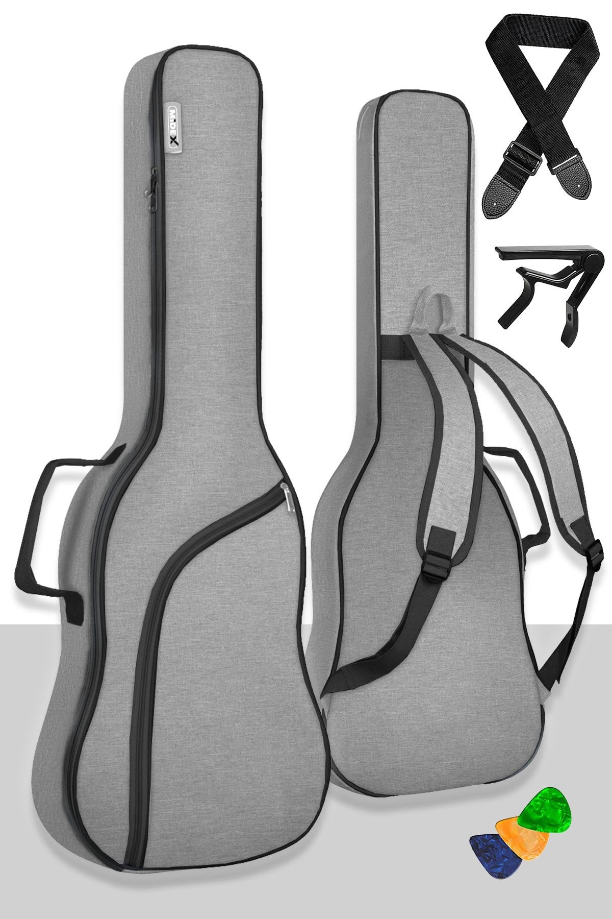 Lastvoice Midex Elc-40pak Case Elektro Gitar Çantası Gigbag Su Geçirmez Kalın Kılıf (ÇANTA ASKI CAPO)
