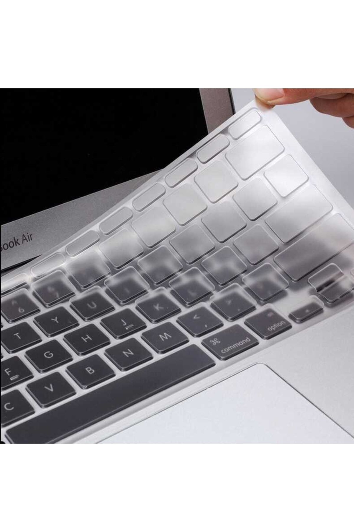 UnDePlus Apple Macbook 15' Pro 2017 A1707 Klavye Koruyucu Şeffaf Silikon Ped