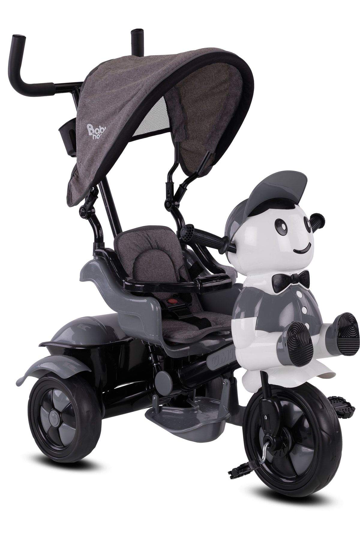 Babyhope 0125 Yupi Panda Ebeveyn Kontrollü Üçteker Itmeli Çocuk Bisikleti