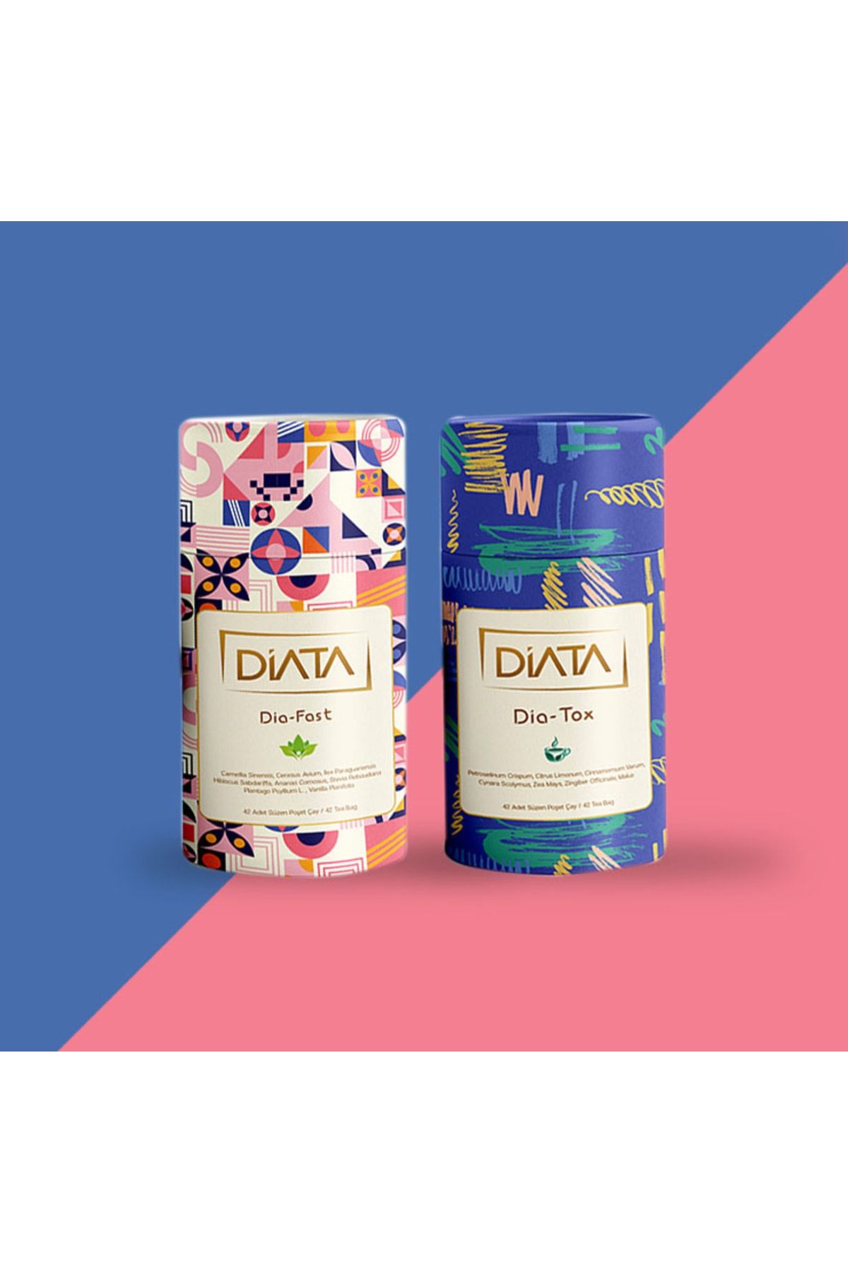 DİATA Tox + Dia-fast Metabolizma Hızlandırıcı, Yağ Yakıcı, Ödem Atıcı Detoks Çay Paketi