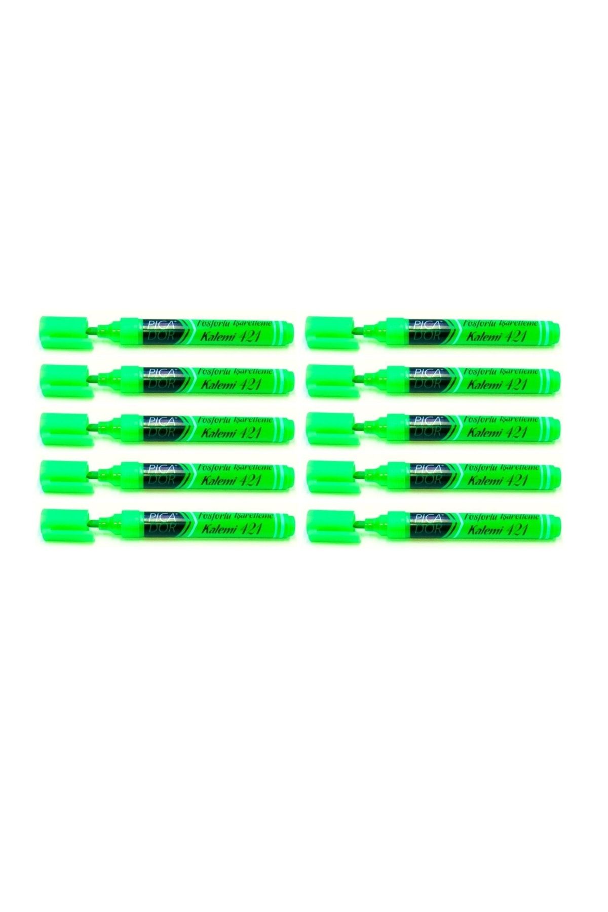 Picador Fosforlu Kalem Yeşil 10 Lu Paket