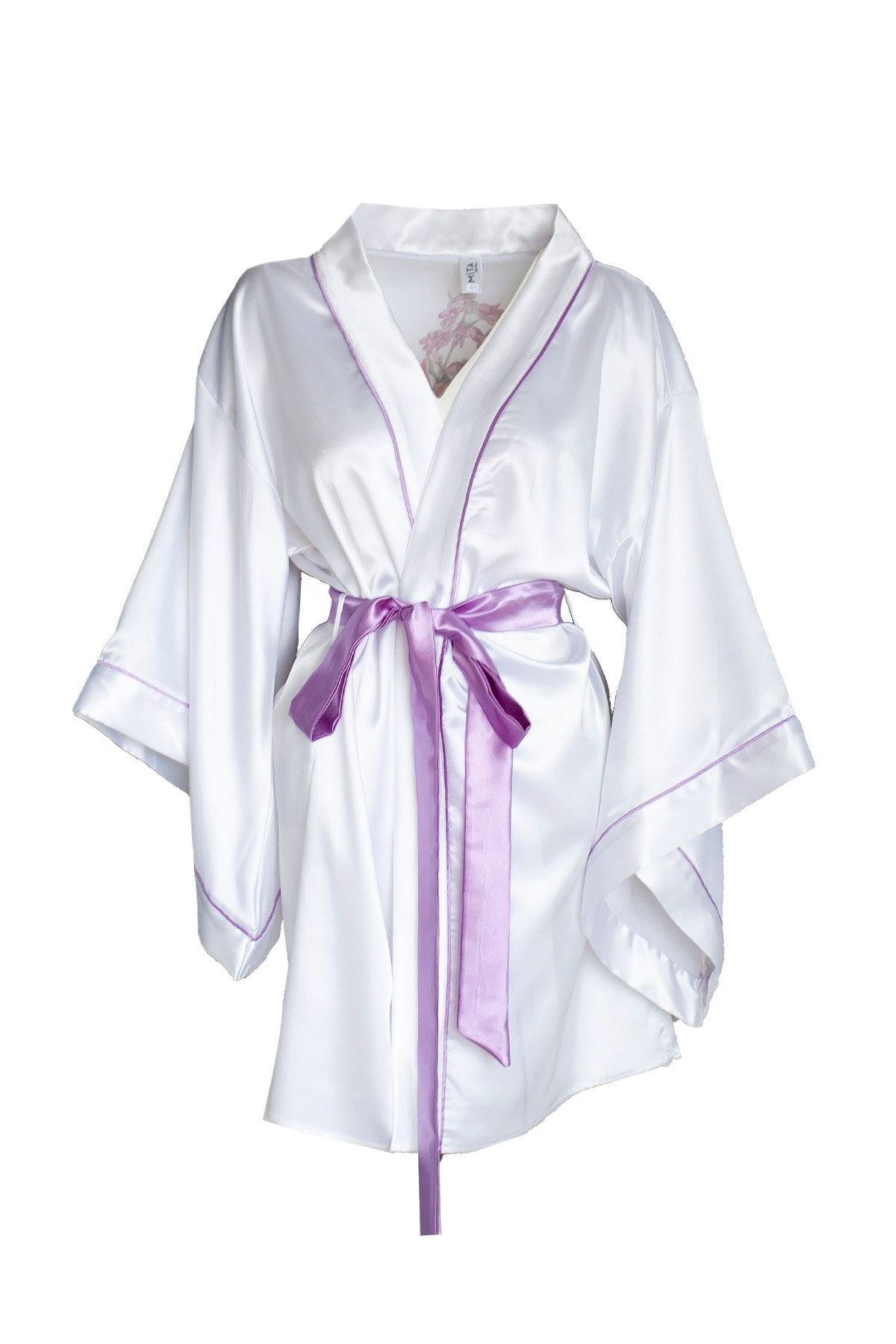 Mita Concept Mini Boy Lila Biyeli Beyaz Yarasa Kol Kimono
