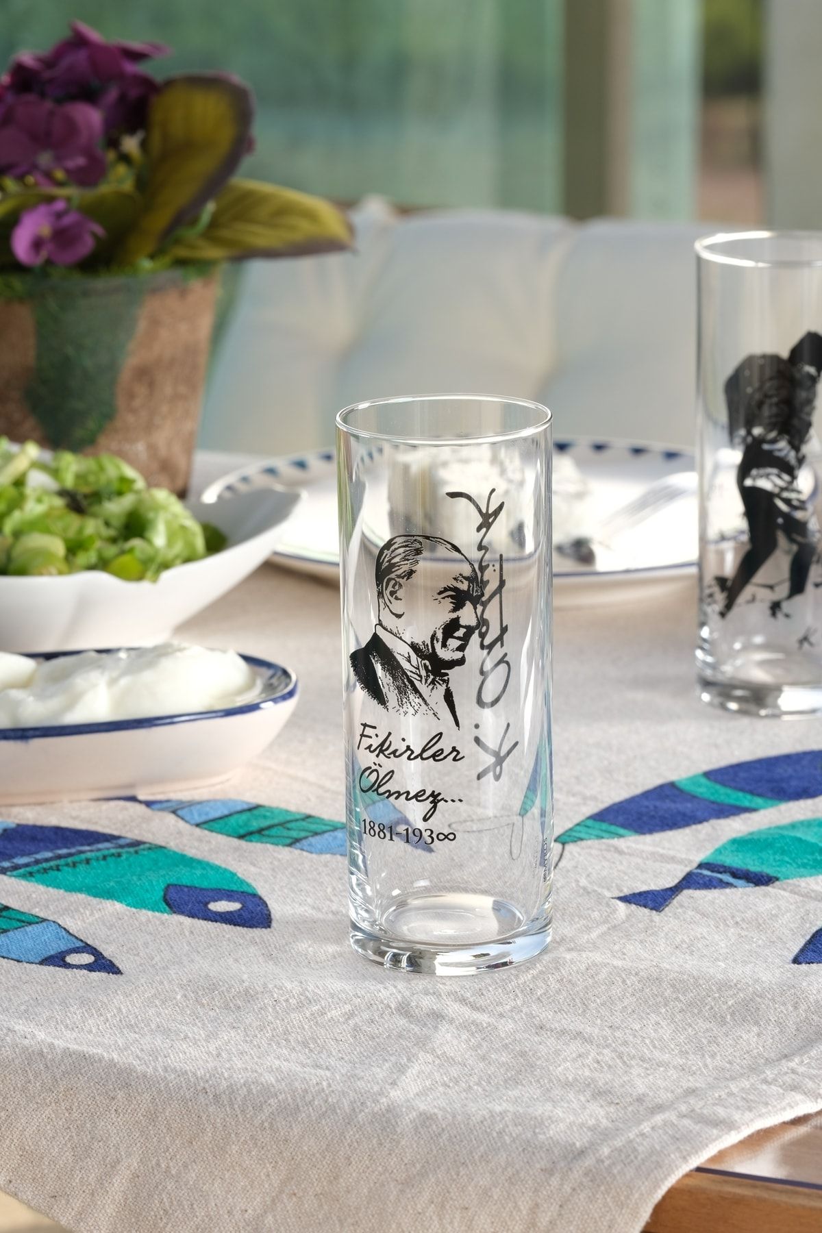 Myros Atatürk Temalı Baskılı Bardağı 5 Nolu Tasarım