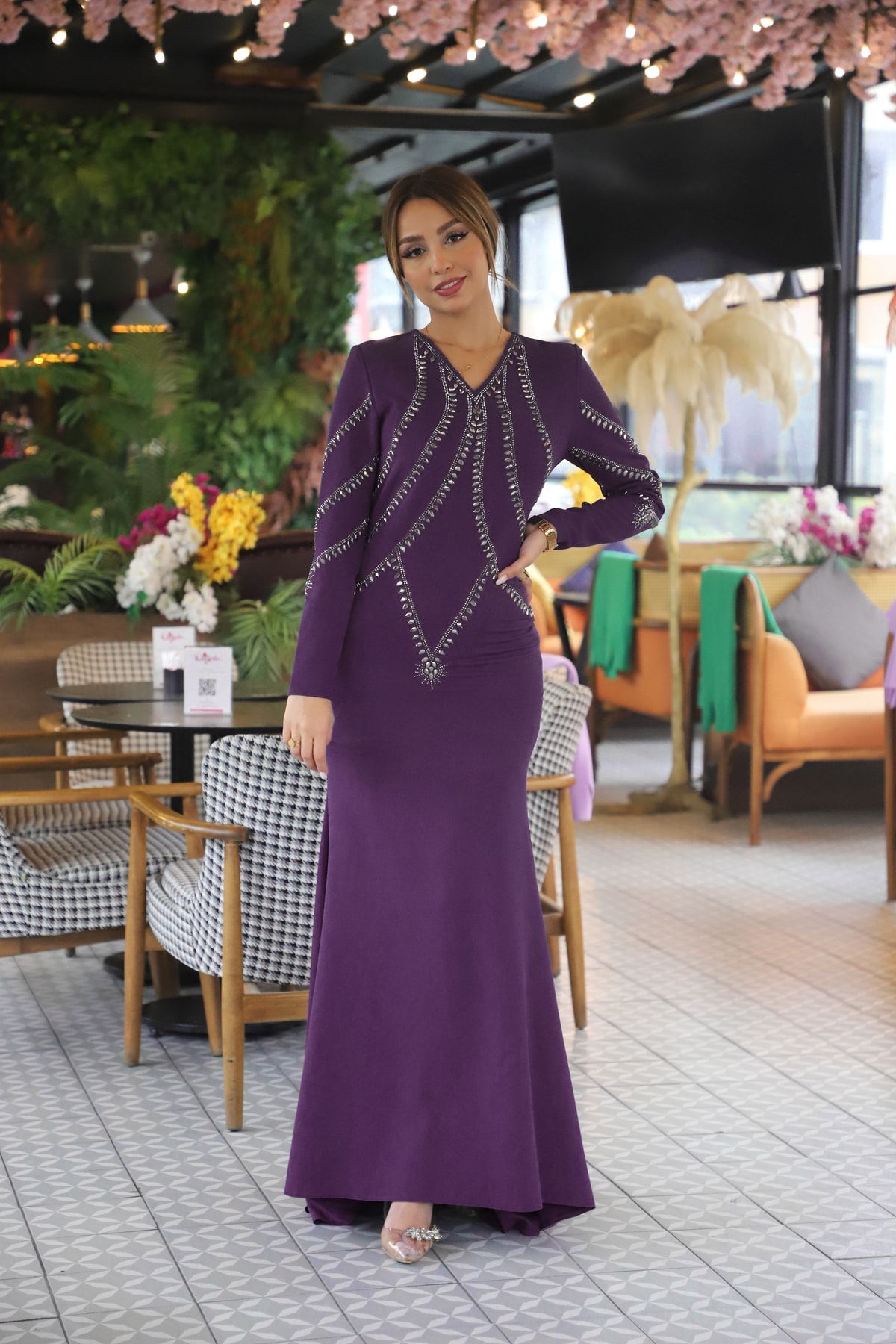 Purple Prom Dresses, Long Sleeve Prom Dresses, Lace Evening Dresses,  Sparkly Evening Dresses, Sequin on Luulla