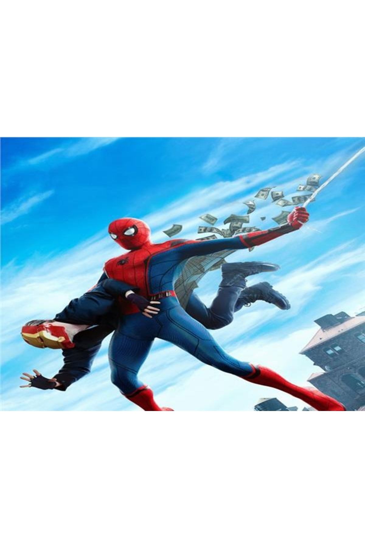 EkoDekor 3 Boyutlu Duvar Kagitlari Örümcek Adam Spiderman 3d Çocuk Odası Duvar Kağıdı Kanvas Tek Parca