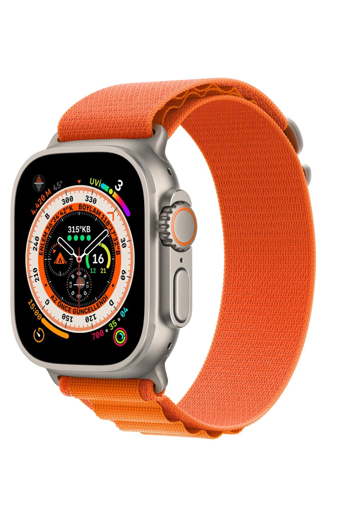 Deilmi Apple Watch 42-44-45-49 Mm Uyumlu 4/5/6/7/8/se/8 Ultra Örgü Kumaş Premium Alpine Loop Kordon Kayış