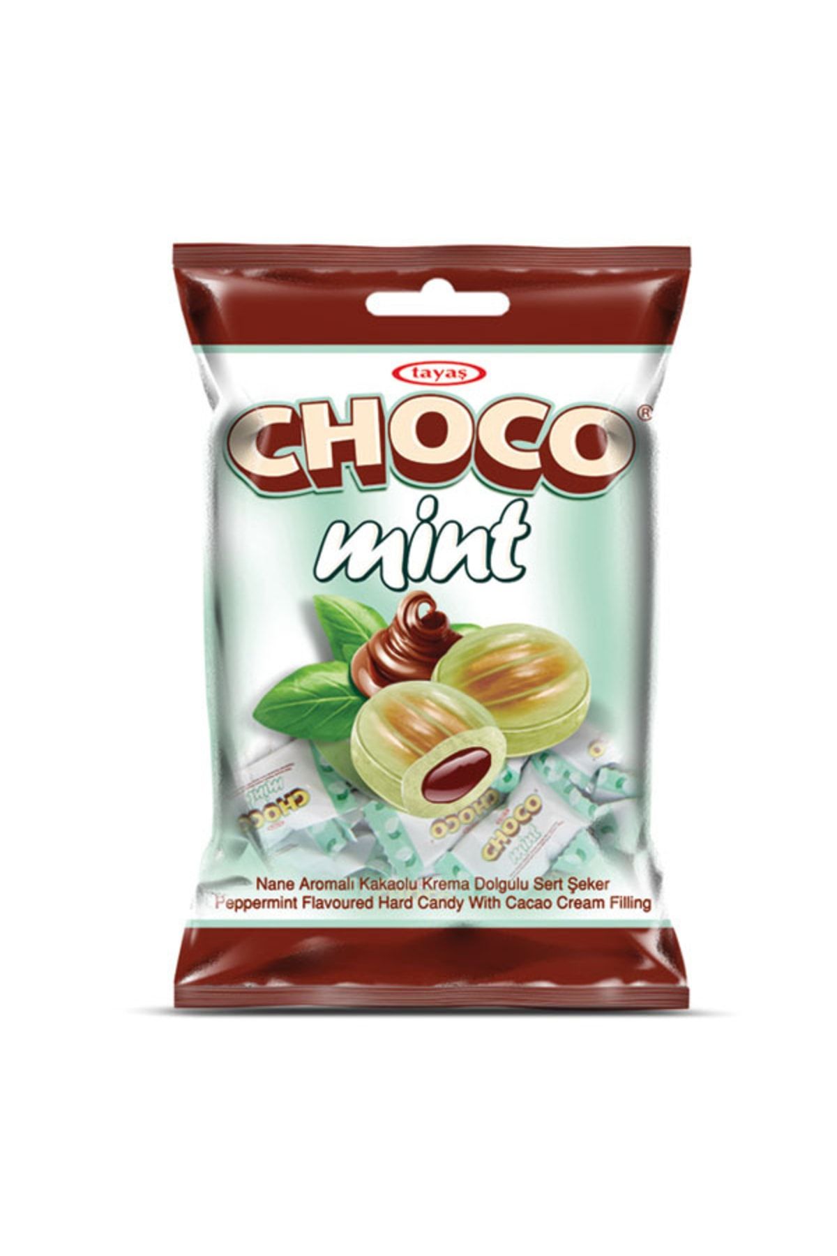 TAYAŞ Choco Mınt Nane Aromalı Kakao Krema Dolgulu Sert Şeker 1000g (1 Poşet)