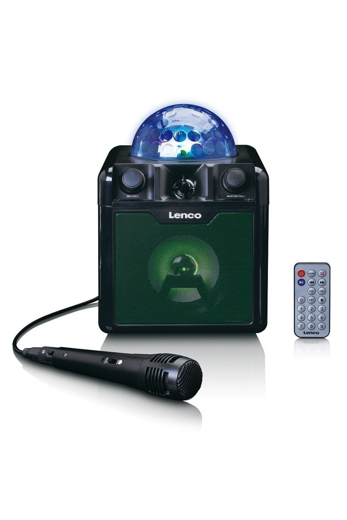 Lenco Btc-055 Bk - Işıklı Bluetooth Hoparlör, Usb, Sd, Rc, Mıc, Ac