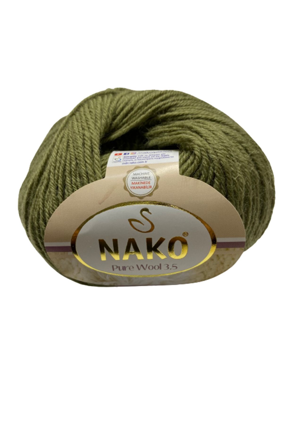 Nako Pure Wool 3,5 Saf Yün El Örgü Ipliği 50 Gr