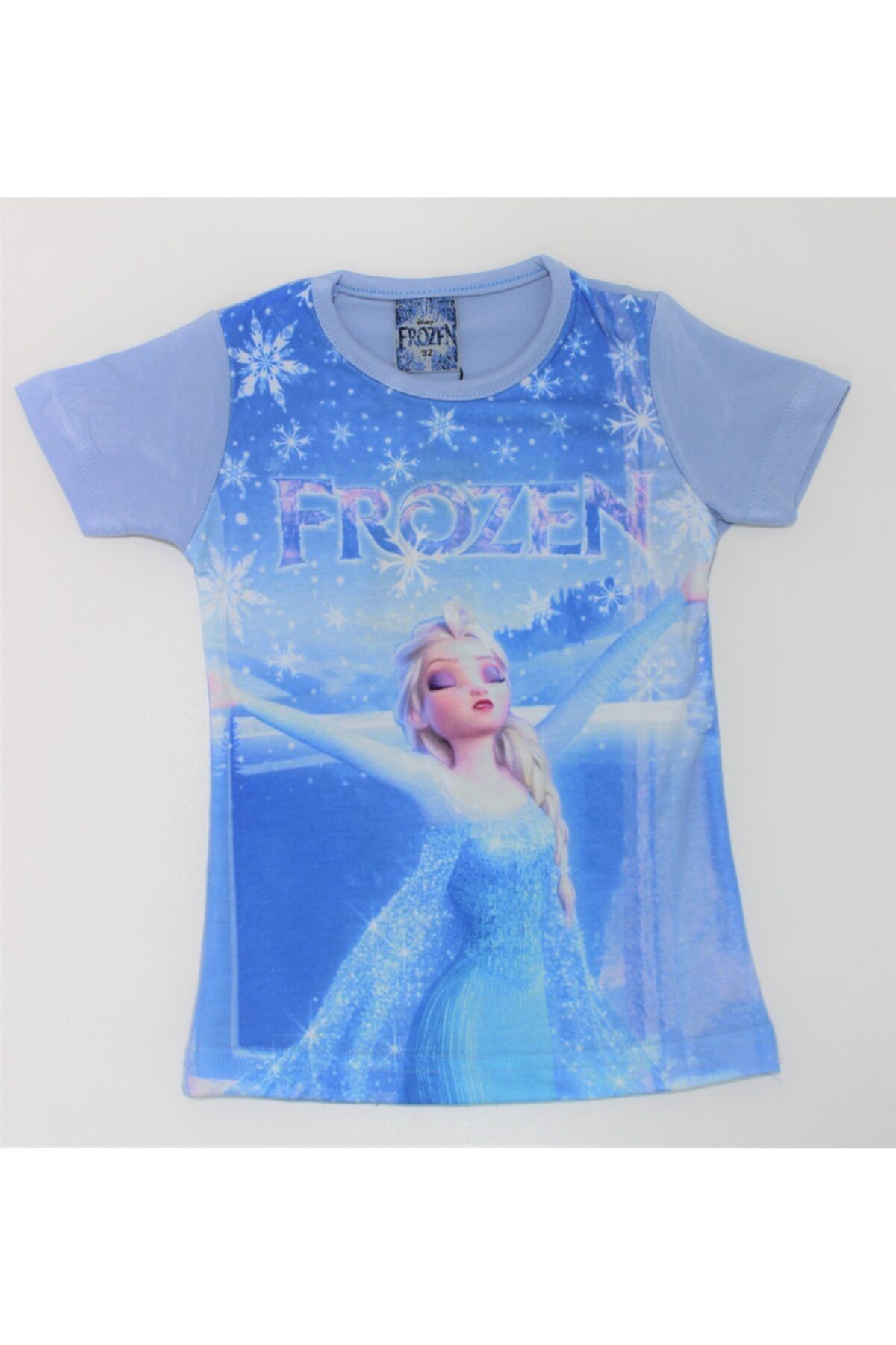 Frozen Kız Çocuk Dijital Baskılı Tişört Verona Tarz