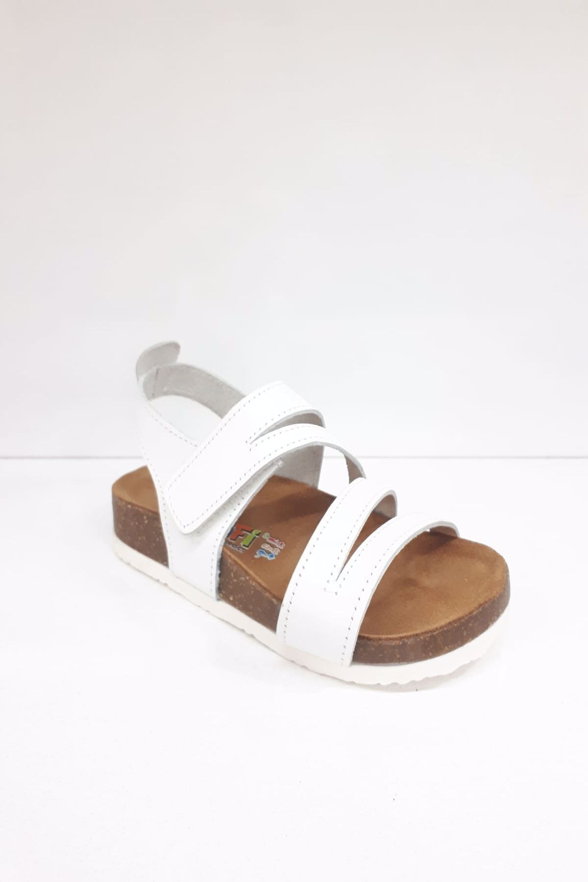 pafii Kız Çocuk Beyaz Deri Comfort Sandalet 319p