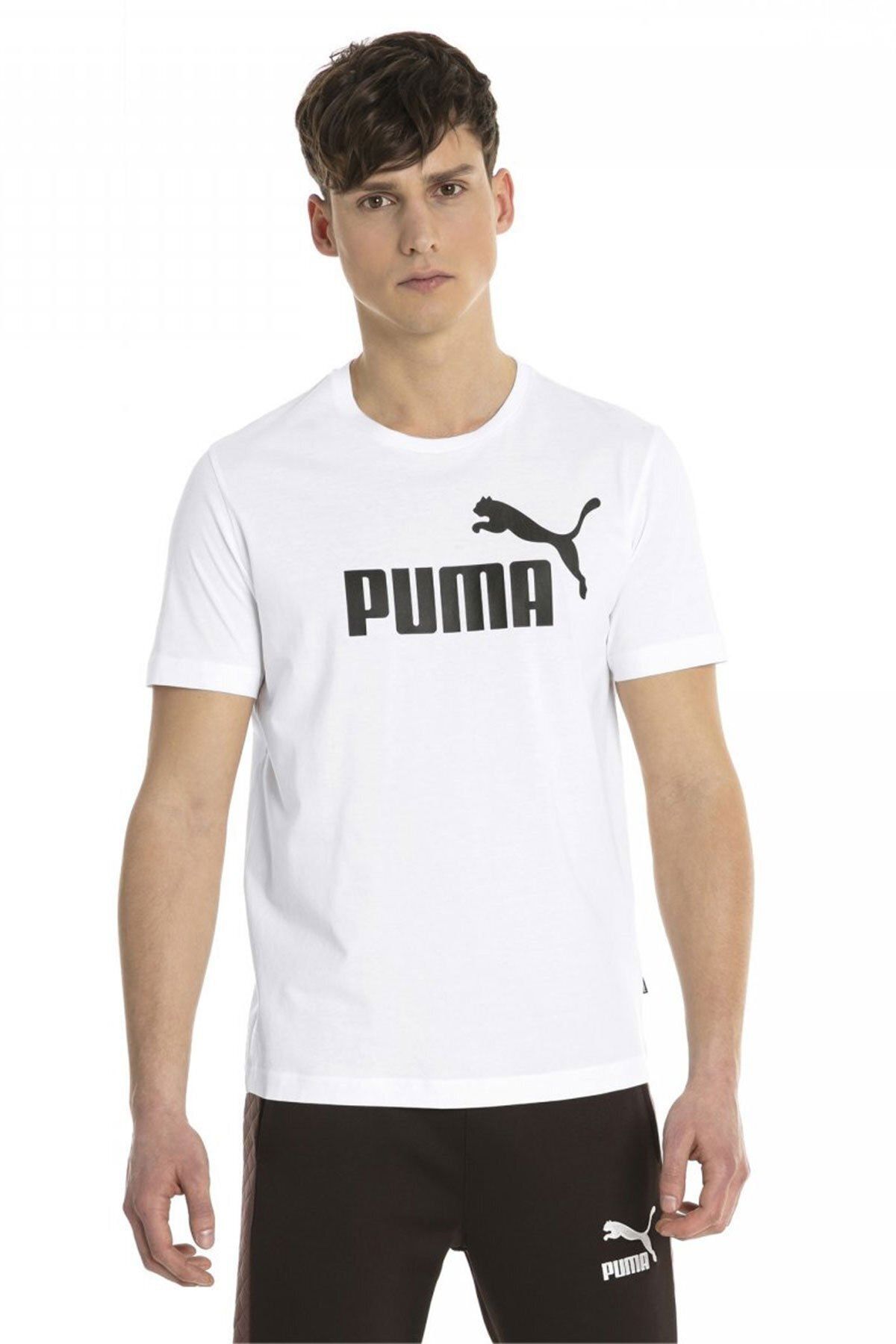 Puma ESSENTIALS TEE Beyaz Erkek T-Shirt 100352777