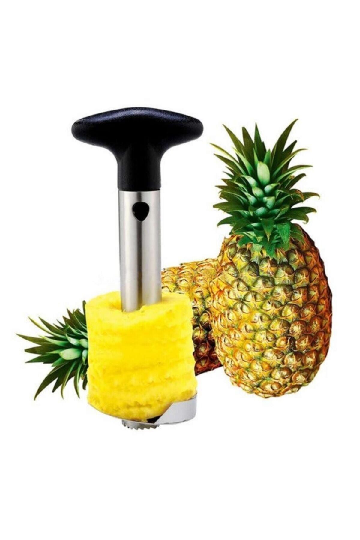 Genel Markalar Ananas Soyma Dilimleme Bıçağı Paslanmaz Çelik Ananas Kesici Çelik Gövde 25 cm