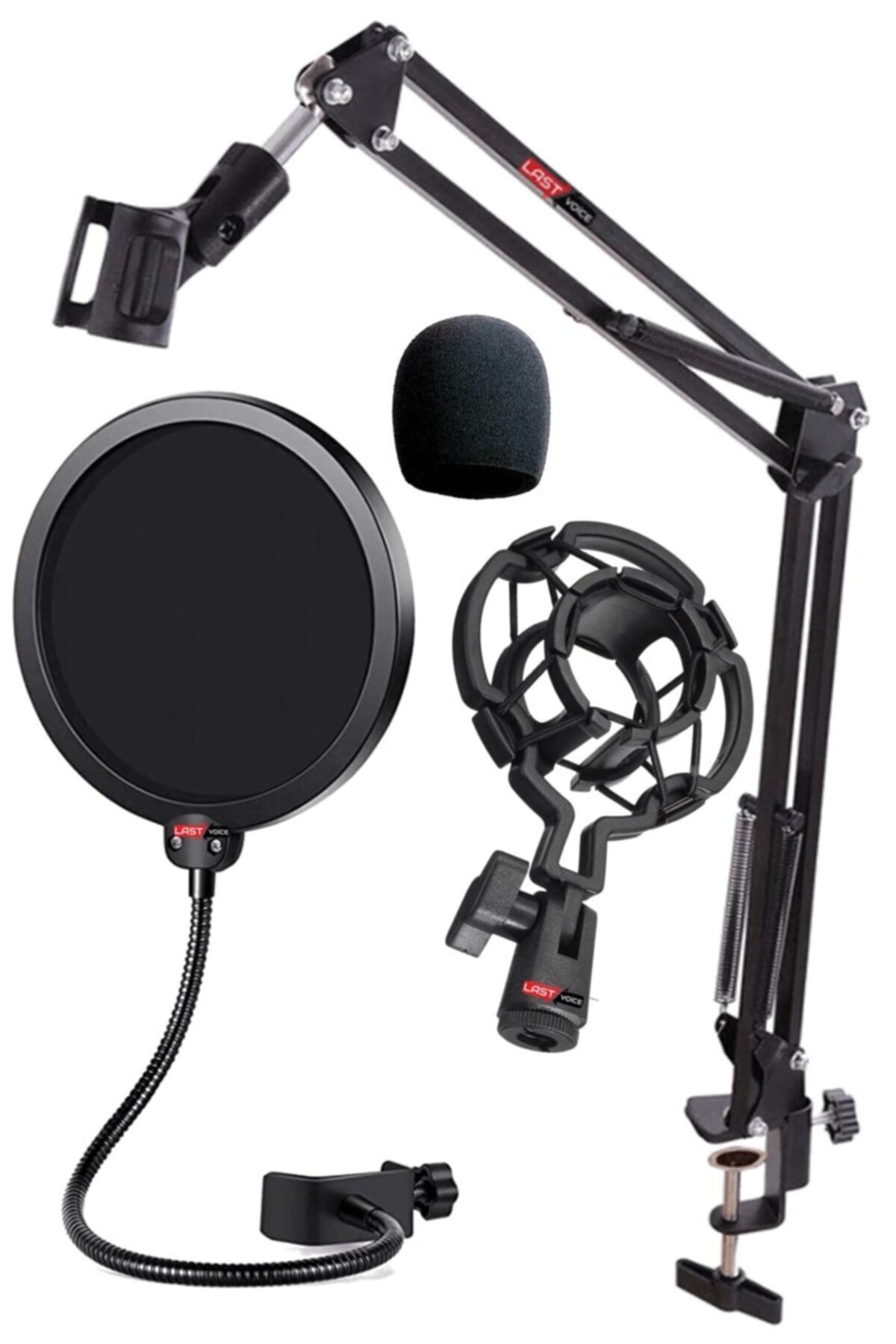 Lastvoice Nb39psmx Mikrofon Standı Shock Mount Pop Filter Sünger Seti