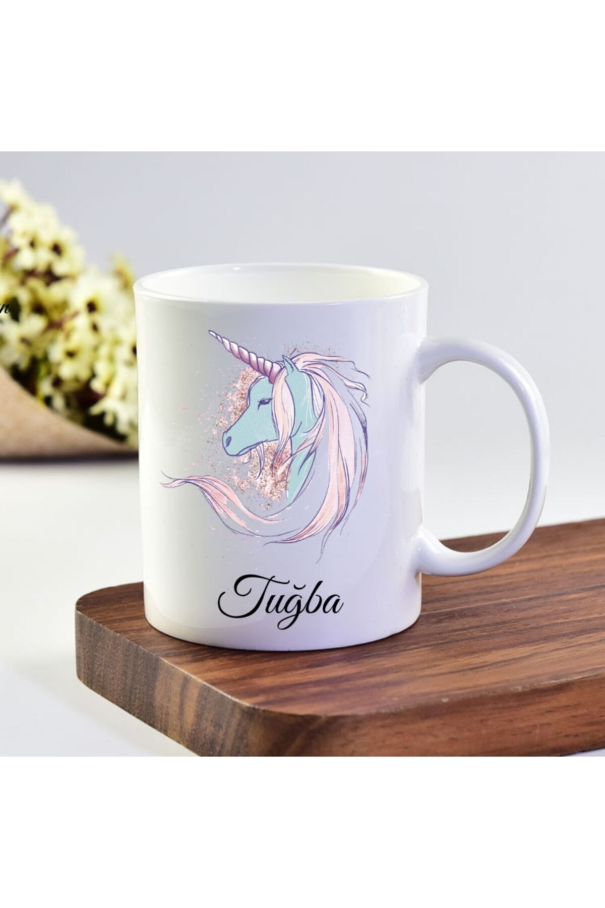 eKUPAM Tuğba Isimli Unicorn Tasarımlı Kupa Bardak - 001600