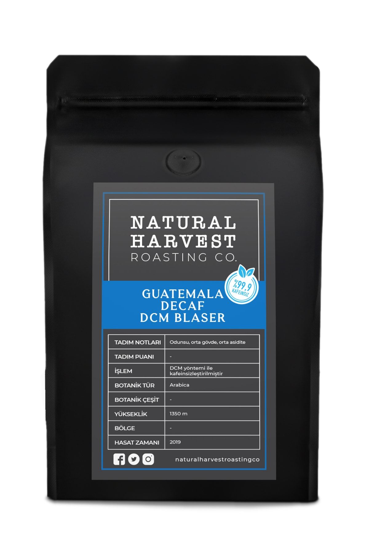 Natural Harvest Roasting Guatemala Decaf ( Kafeinsiz ) Filtre Kahve %100 Arabica 250 Gr