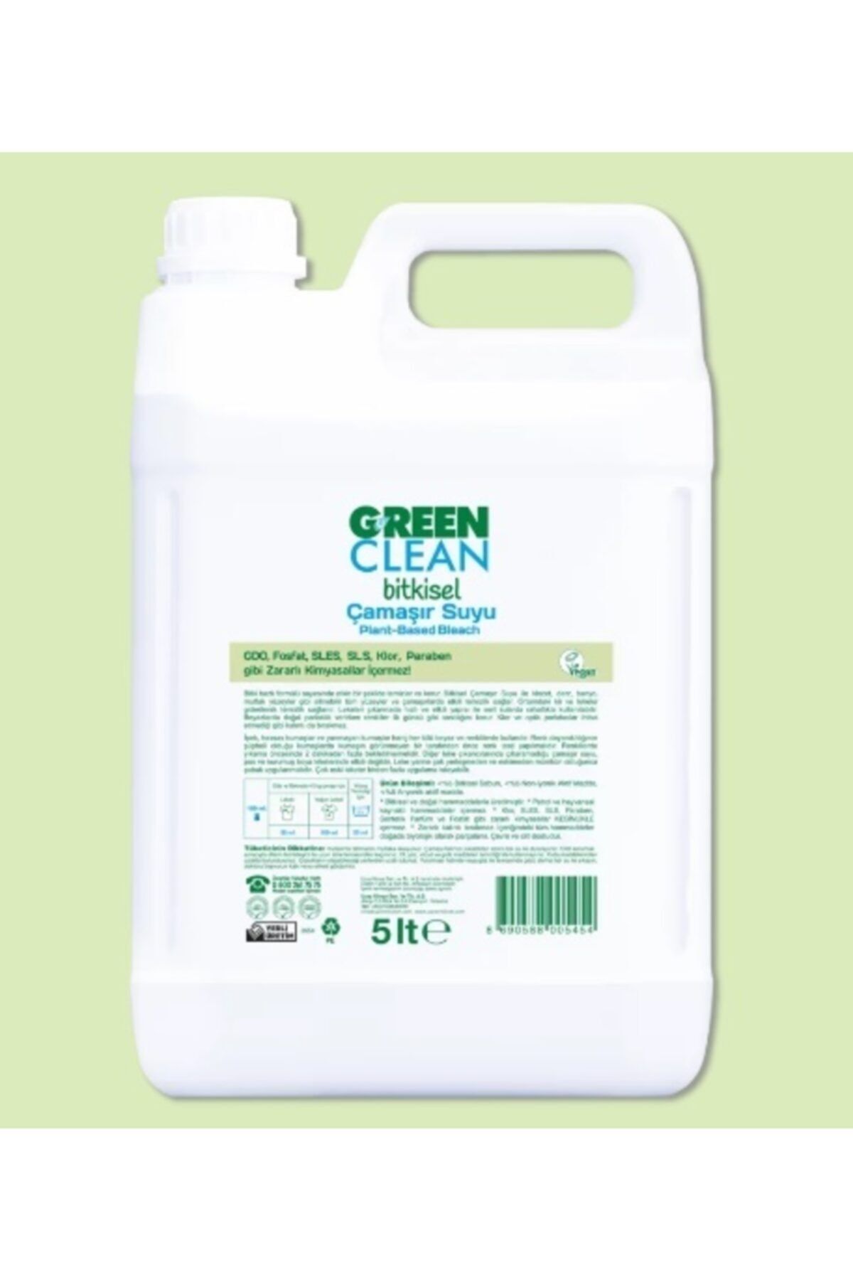 Green Clean Bitkisel Çamaşır Suyu (5000 Ml) Depo-e