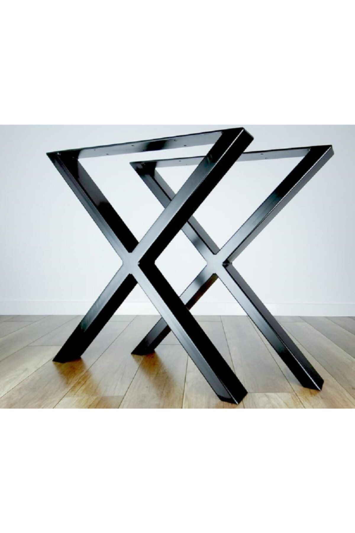 Fabbrica Dizayn X Metal Demir Masa Ayağı Ahşap Kütük Çalışma Masası Ayak