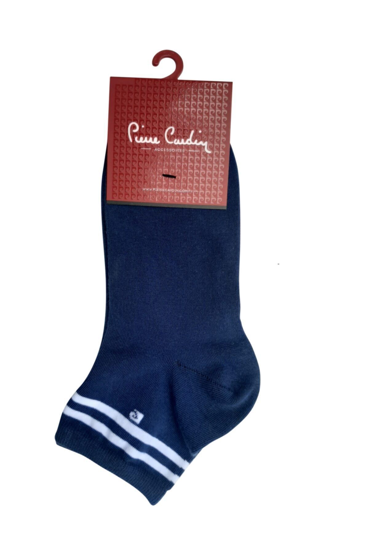 Pierre Cardin Çemberli Kısa Konç Pamuk Çorap Lacivert/beyaz