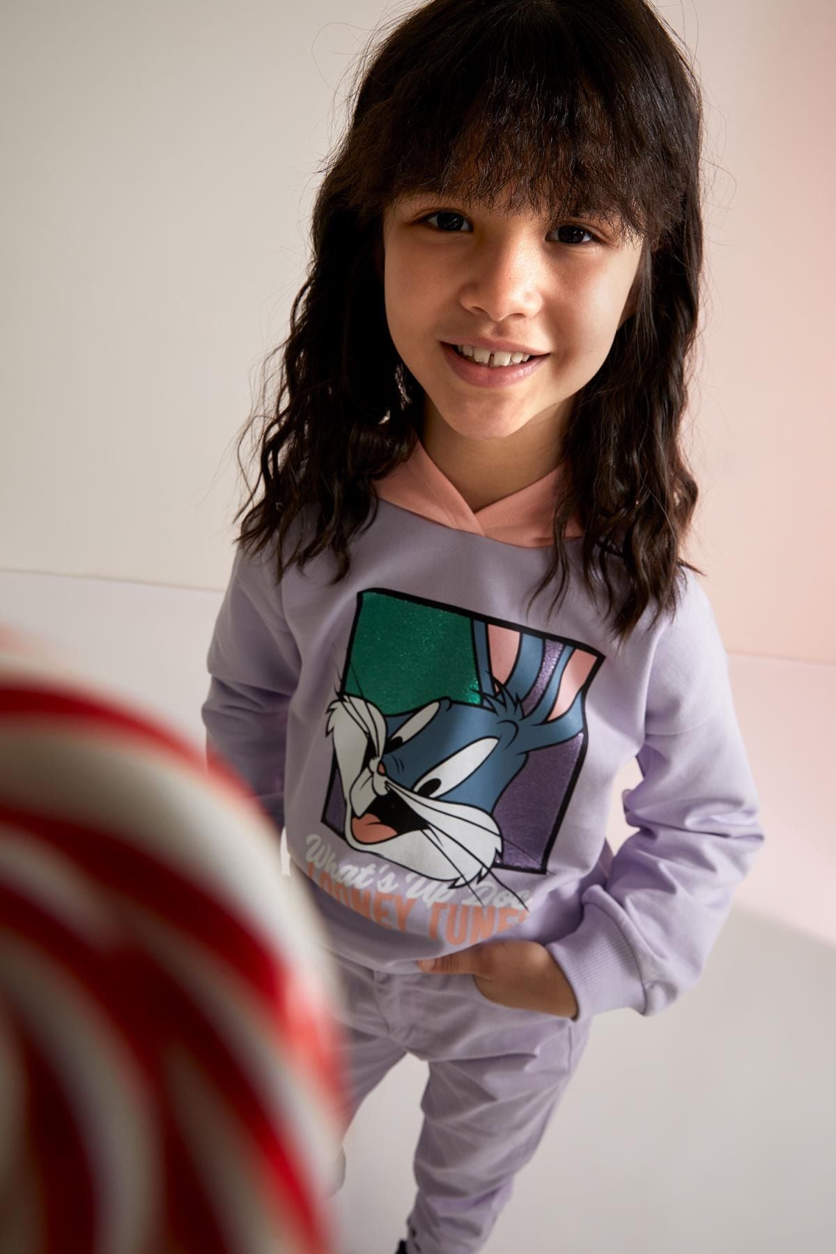 Defacto Kız Çocuk Bugs Bunny Lisanslı Sweatshirt T5319A621SP