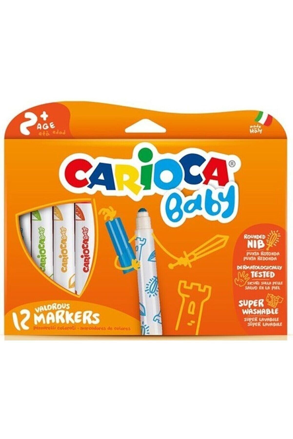 Carioca Jumbo Bebek Süper Yıkanabilir Keçeli Boya Kalemi 12'li