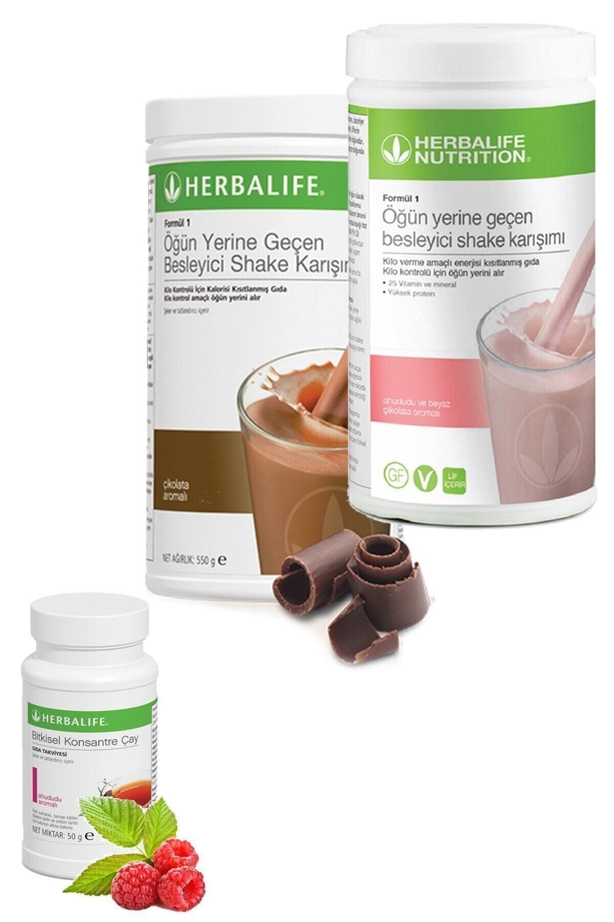 Herbalife Set 1 Adet Çikolatalı Shake 1 Adet Ahudululu Shake Ve 1 Adet Ahududulu Çay 50gr