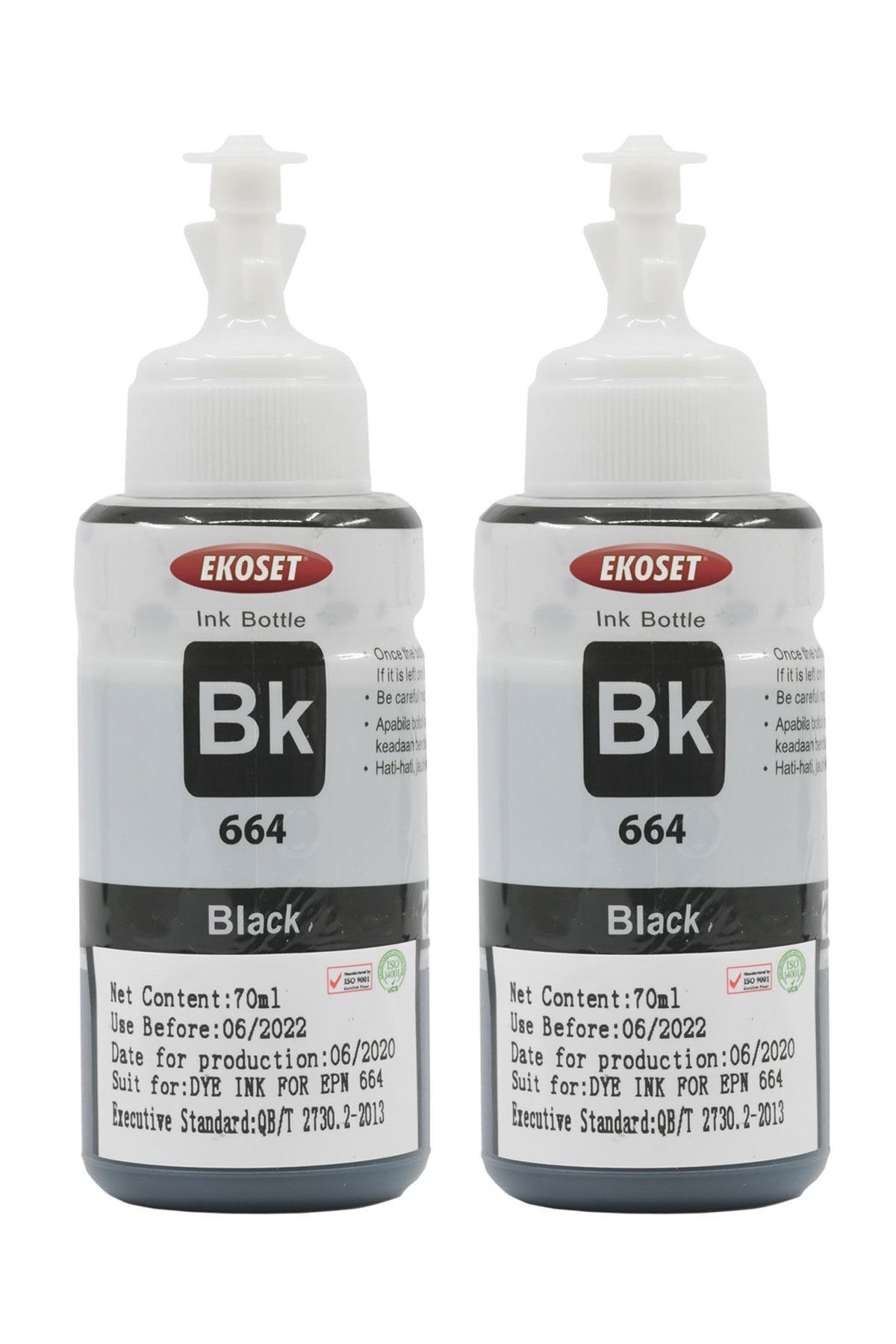 ekoset Siyah Epson L3050 L3060 L3070 Uyumlu Mürekkep 2 Adet 70 ml
